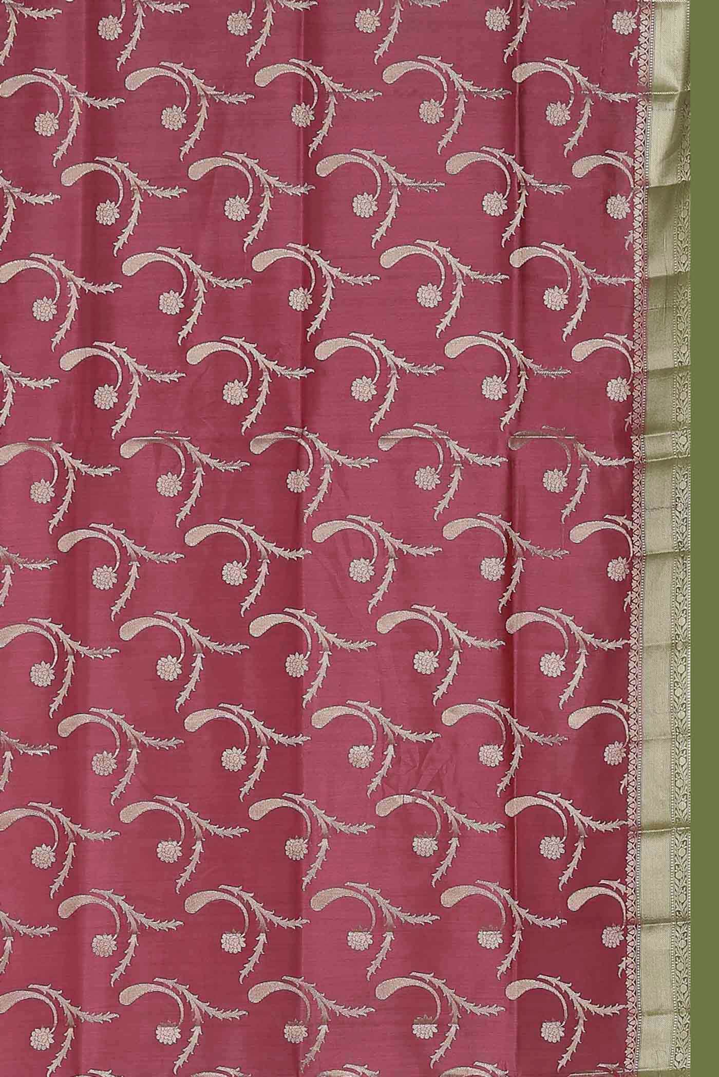 Pink Banarasi Raw Silk Saree