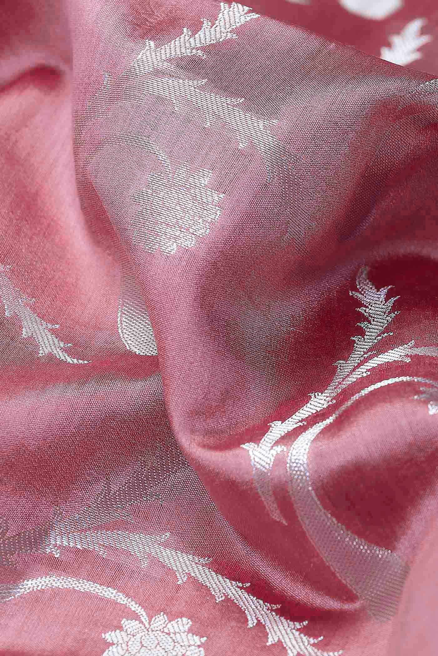 Pink Banarasi Raw Silk Saree