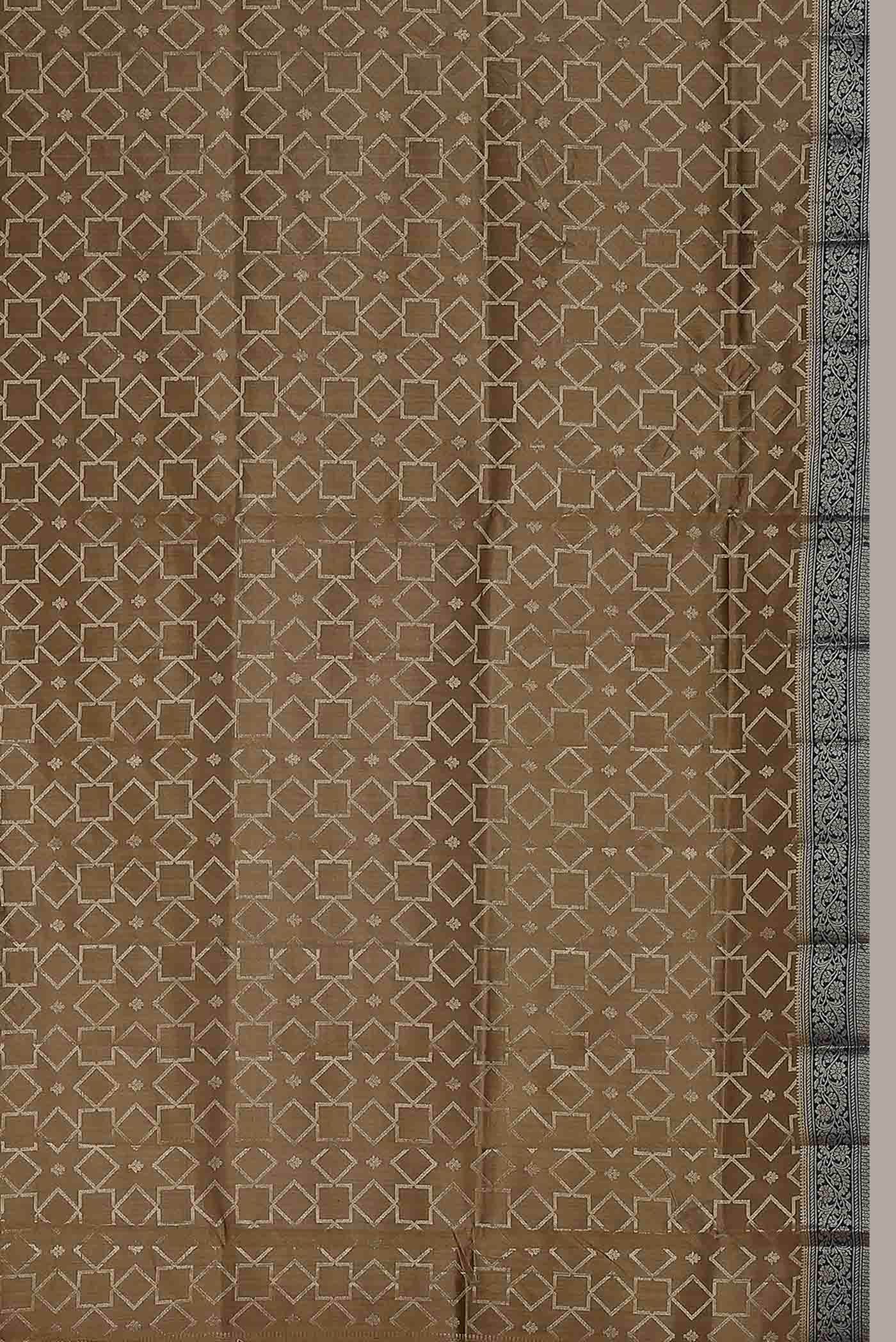 Brown Banarasi Raw Silk Saree