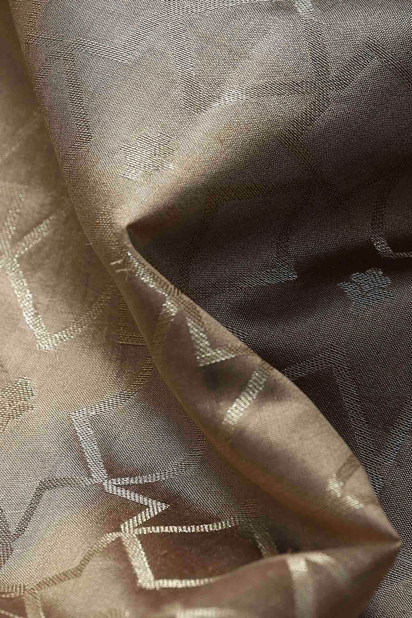 Brown Banarasi Raw Silk Saree