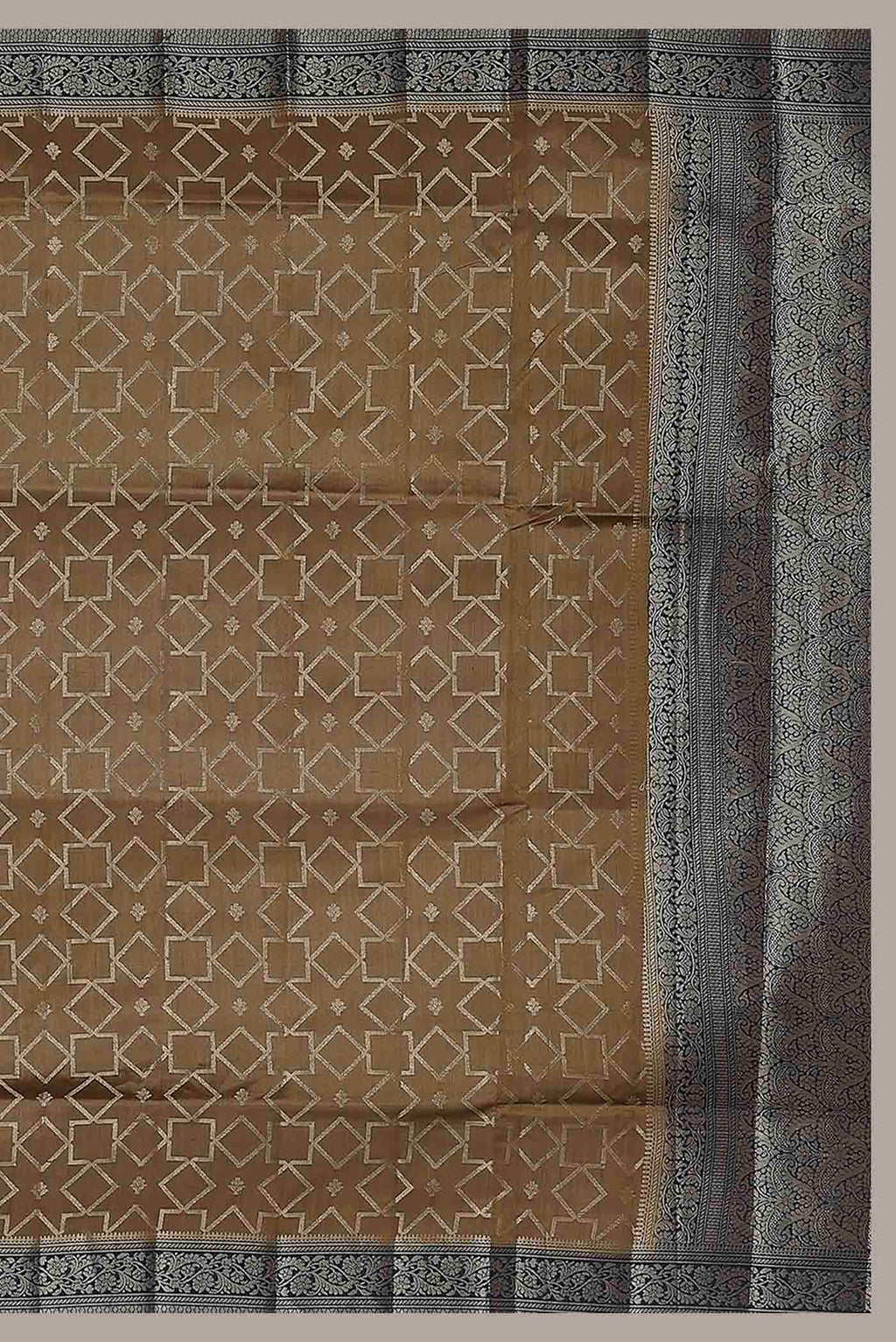 Brown Banarasi Raw Silk Saree