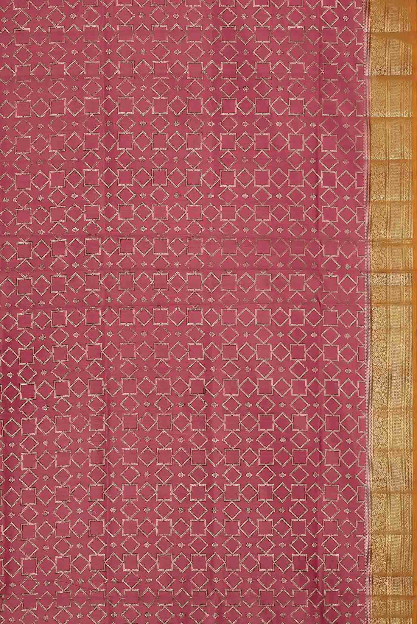 Pink Banarasi Tussar Silk Saree