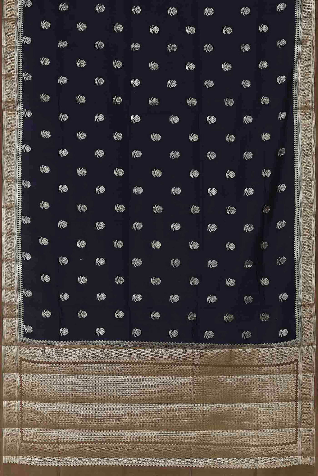 Blue Banarasi Raw Silk Saree