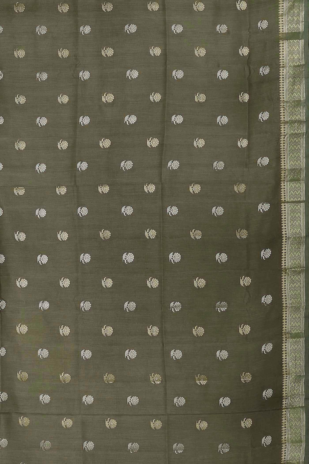 Green Banarasi Tussar Silk Saree