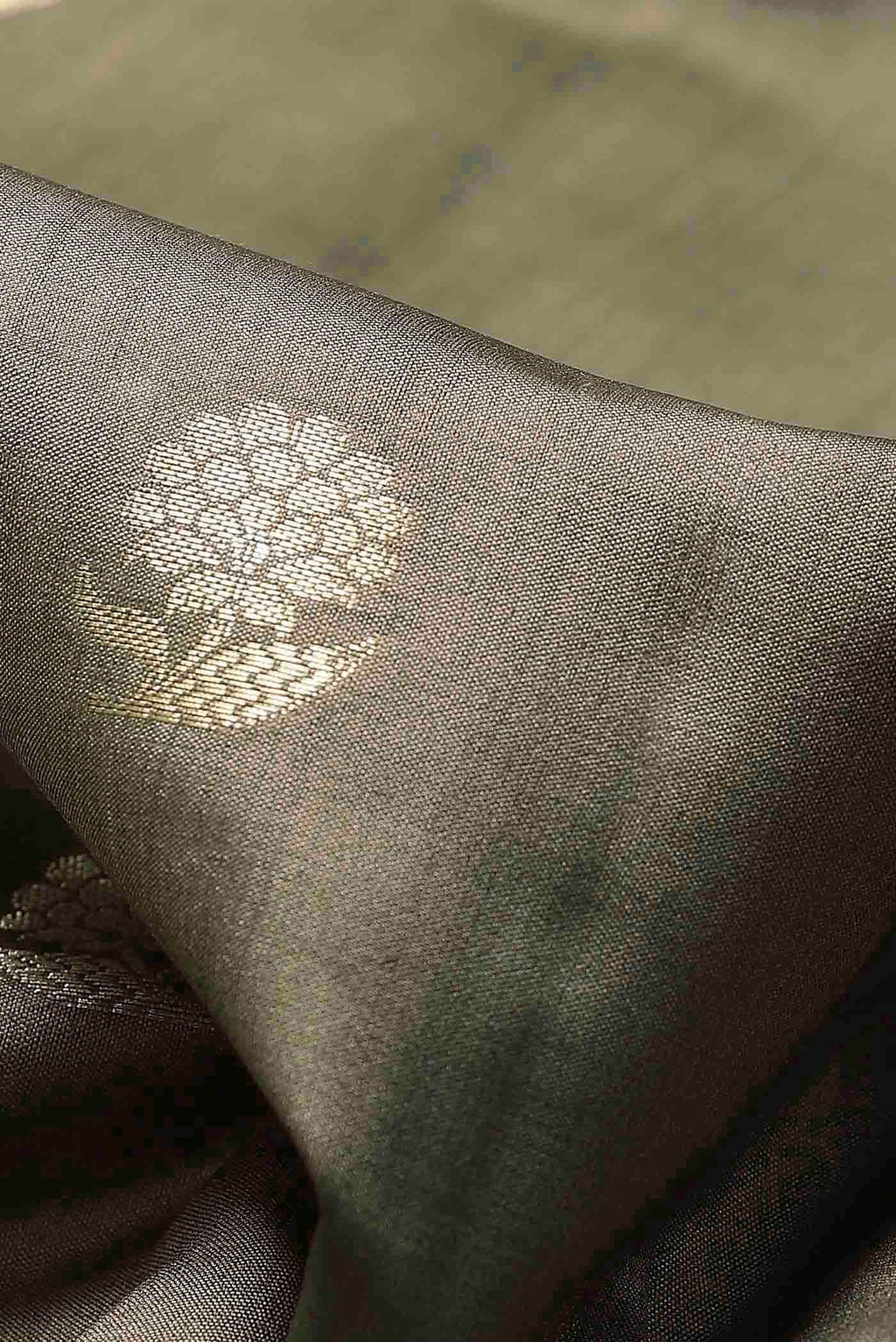 Green Banarasi Tussar Silk Saree