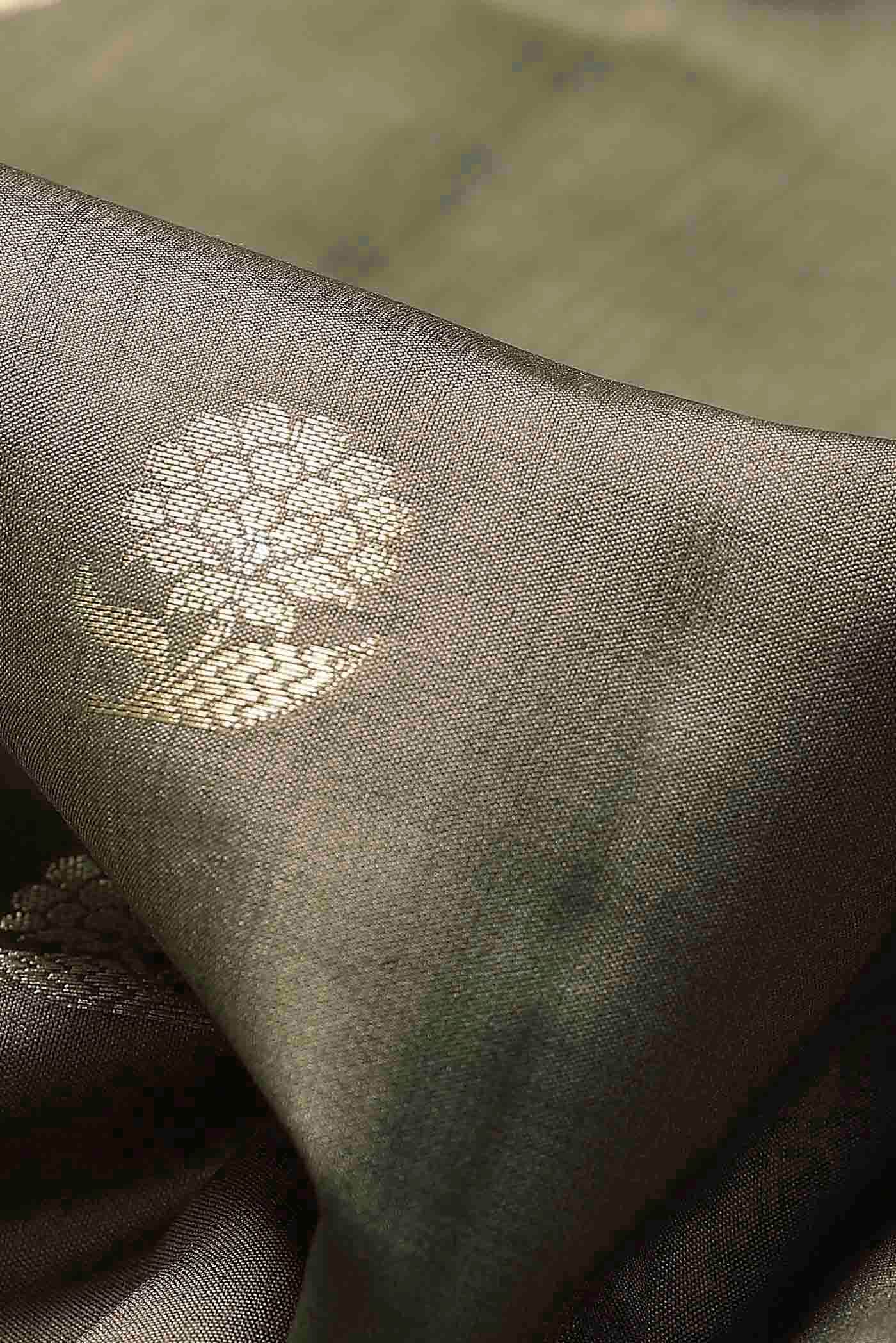 Green Banarasi Tussar Silk Saree