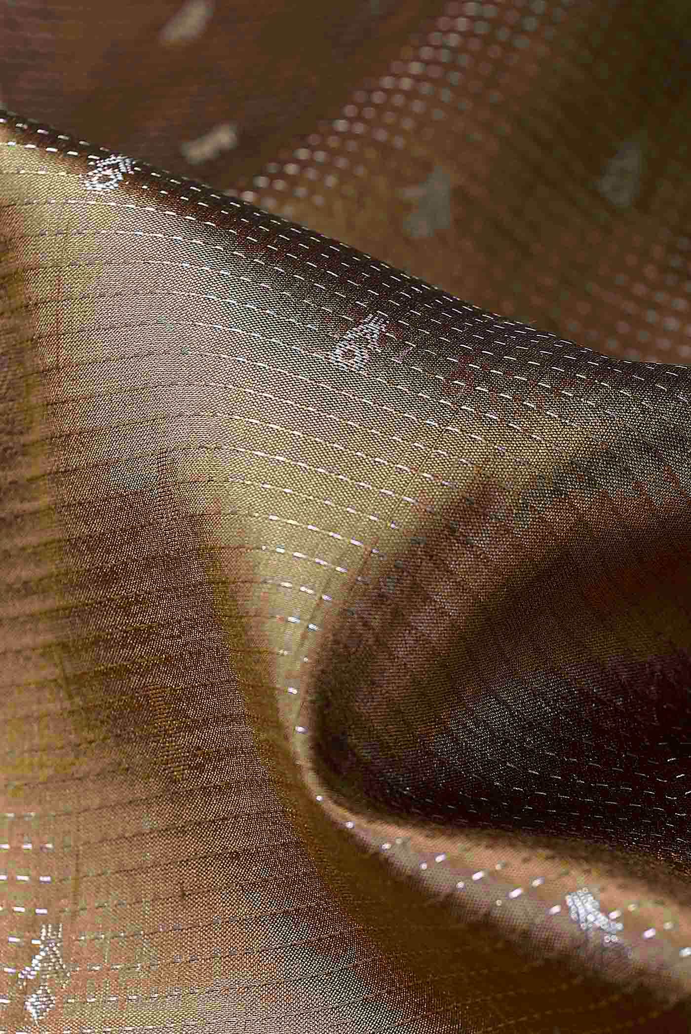 Brown Banarasi Raw Silk Saree
