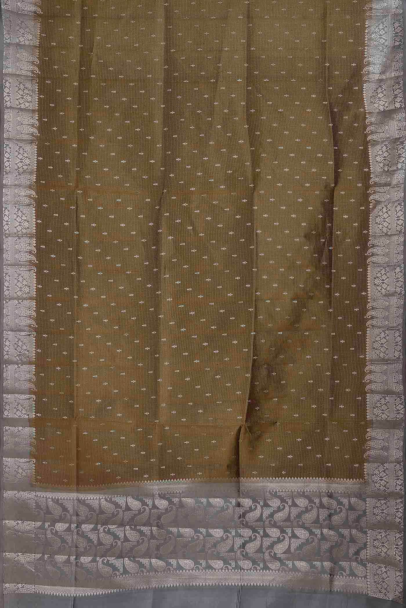 Brown Banarasi Raw Silk Saree