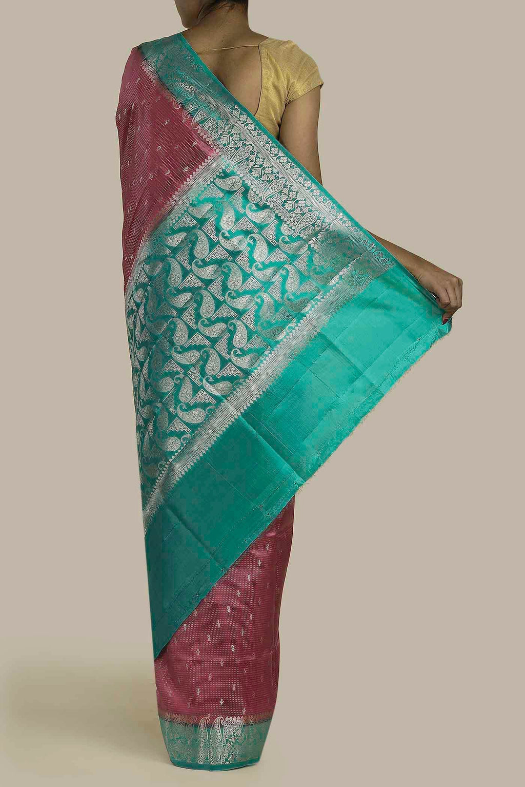 Pink Banarasi Raw Silk Saree