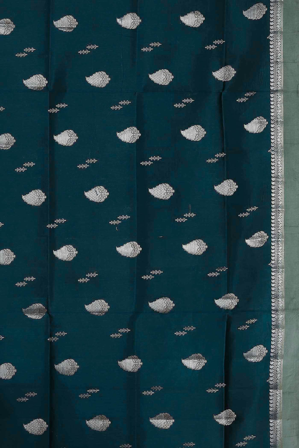 Blue Banarasi Raw Silk Saree