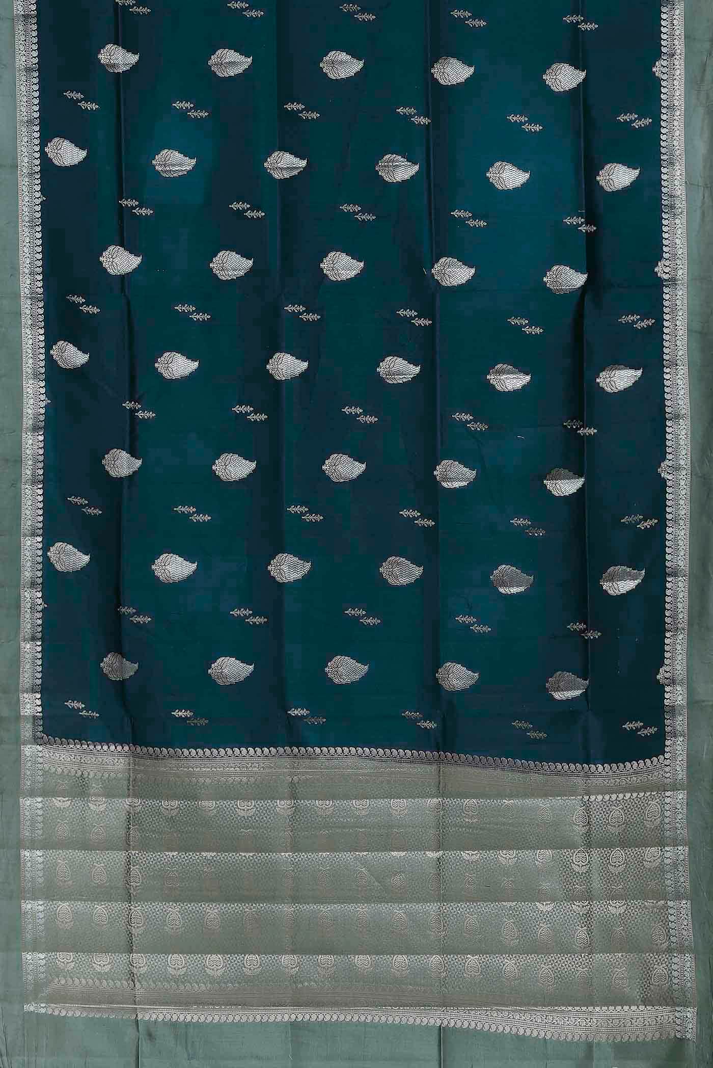 Blue Banarasi Raw Silk Saree