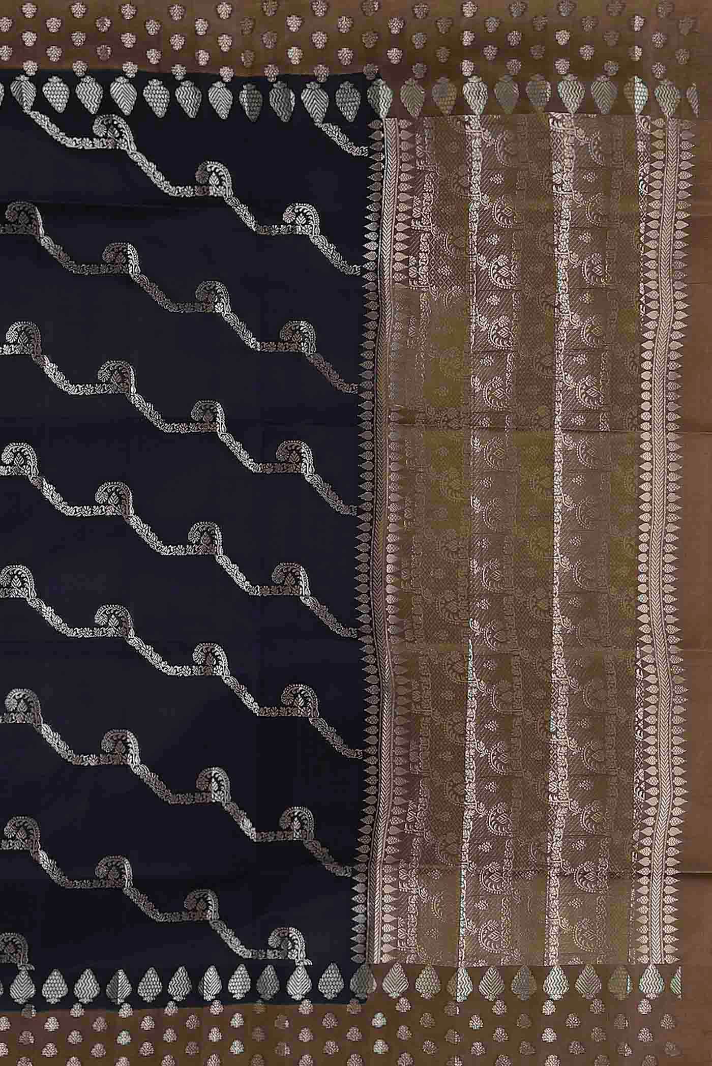 Blue Banarasi Raw Silk Saree