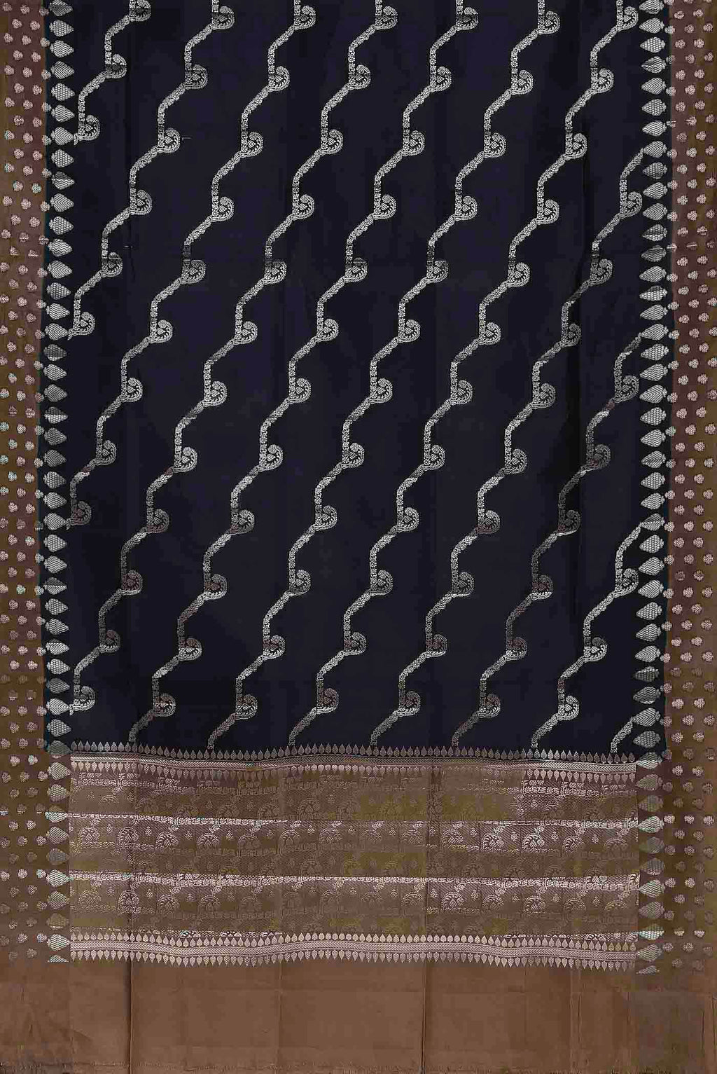 Blue Banarasi Raw Silk Saree