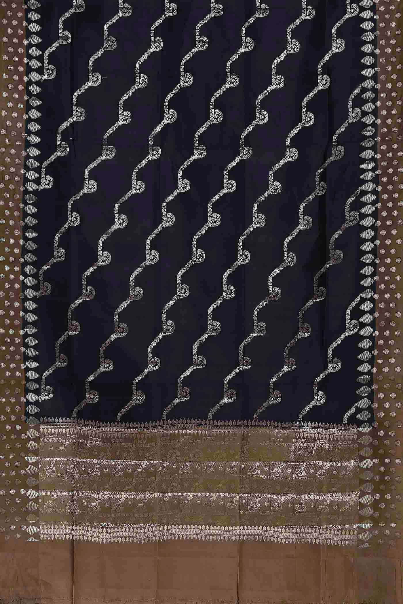 Blue Banarasi Raw Silk Saree