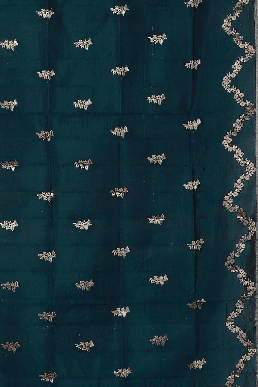 Blue Banarasi Raw Silk Saree