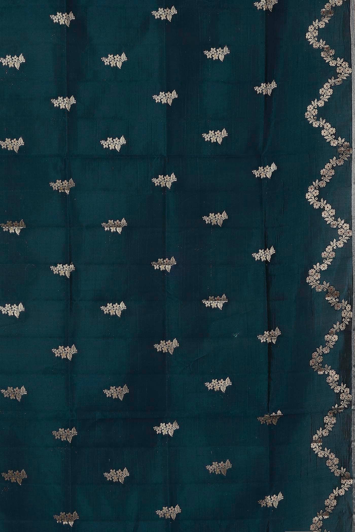Blue Banarasi Raw Silk Saree