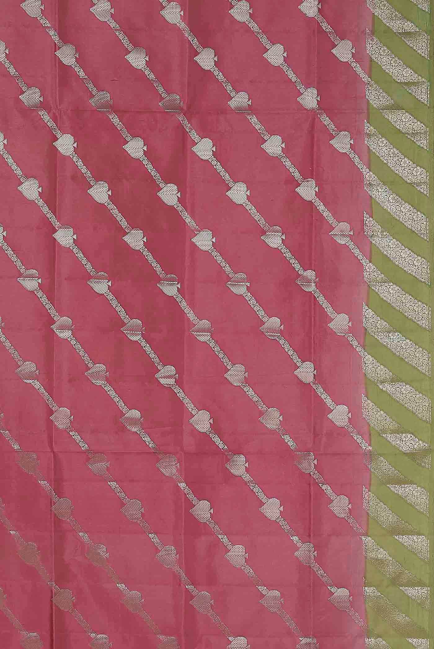 Pink Banarasi Raw Silk Saree