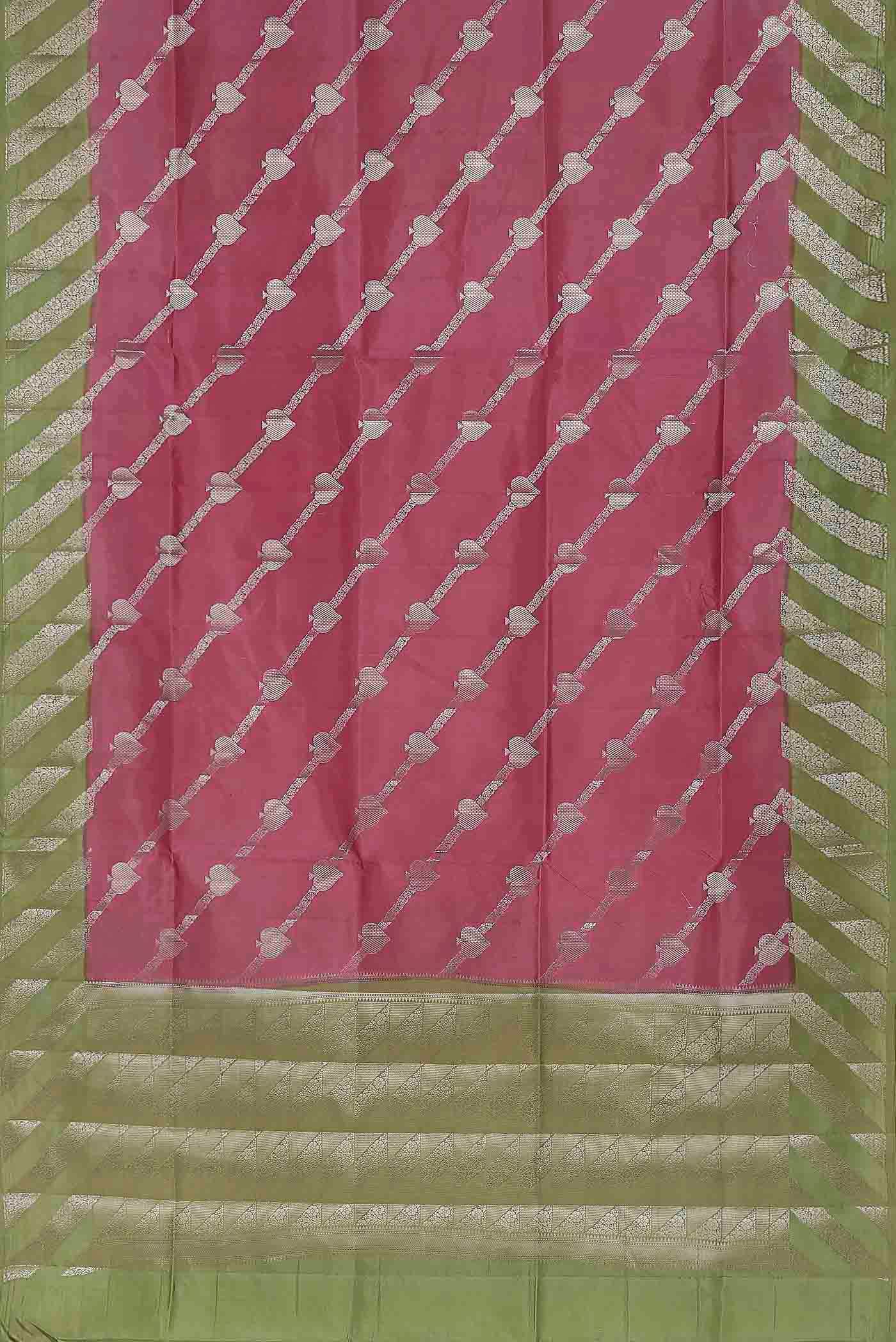 Pink Banarasi Raw Silk Saree