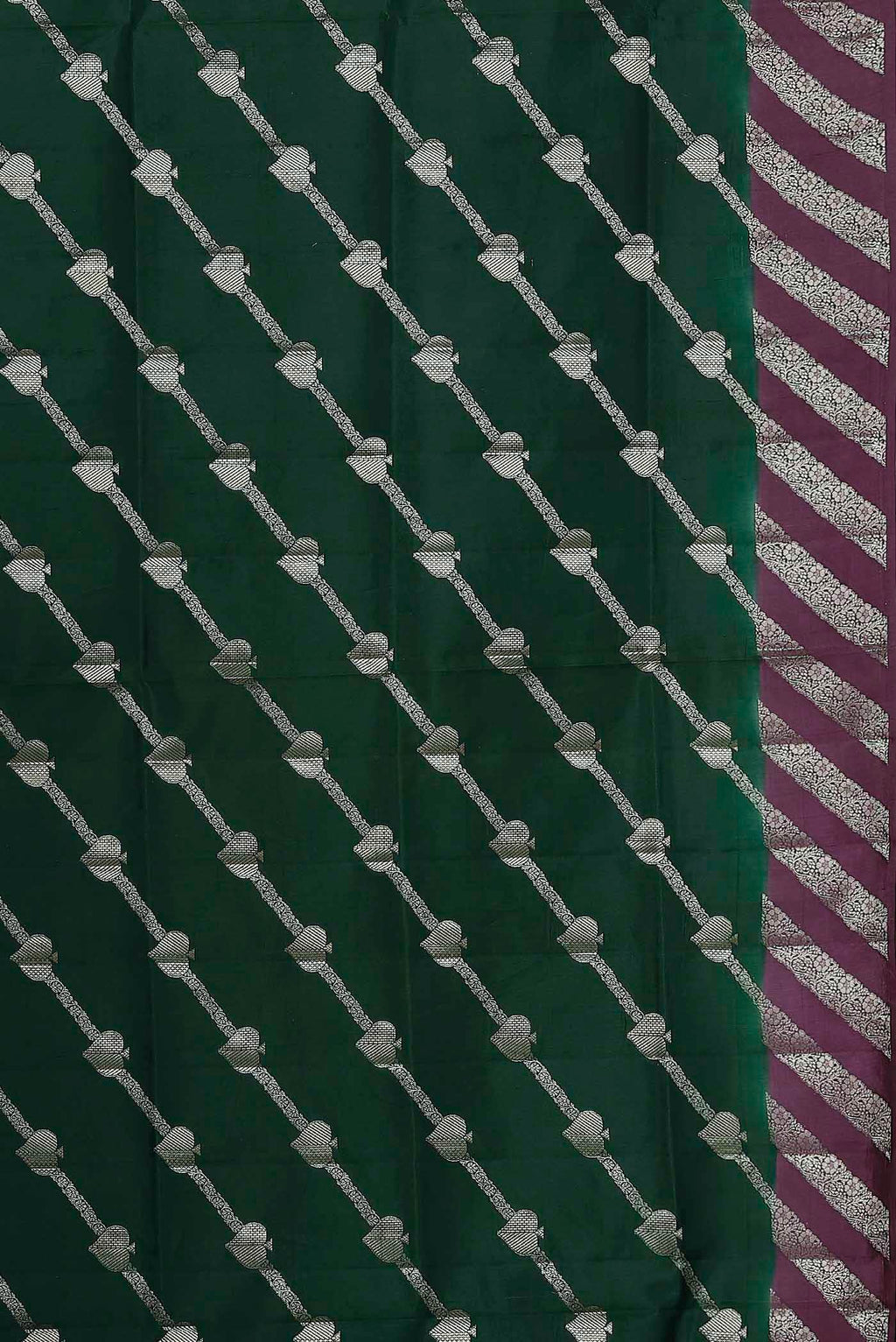 Green Banarasi Raw Silk Saree