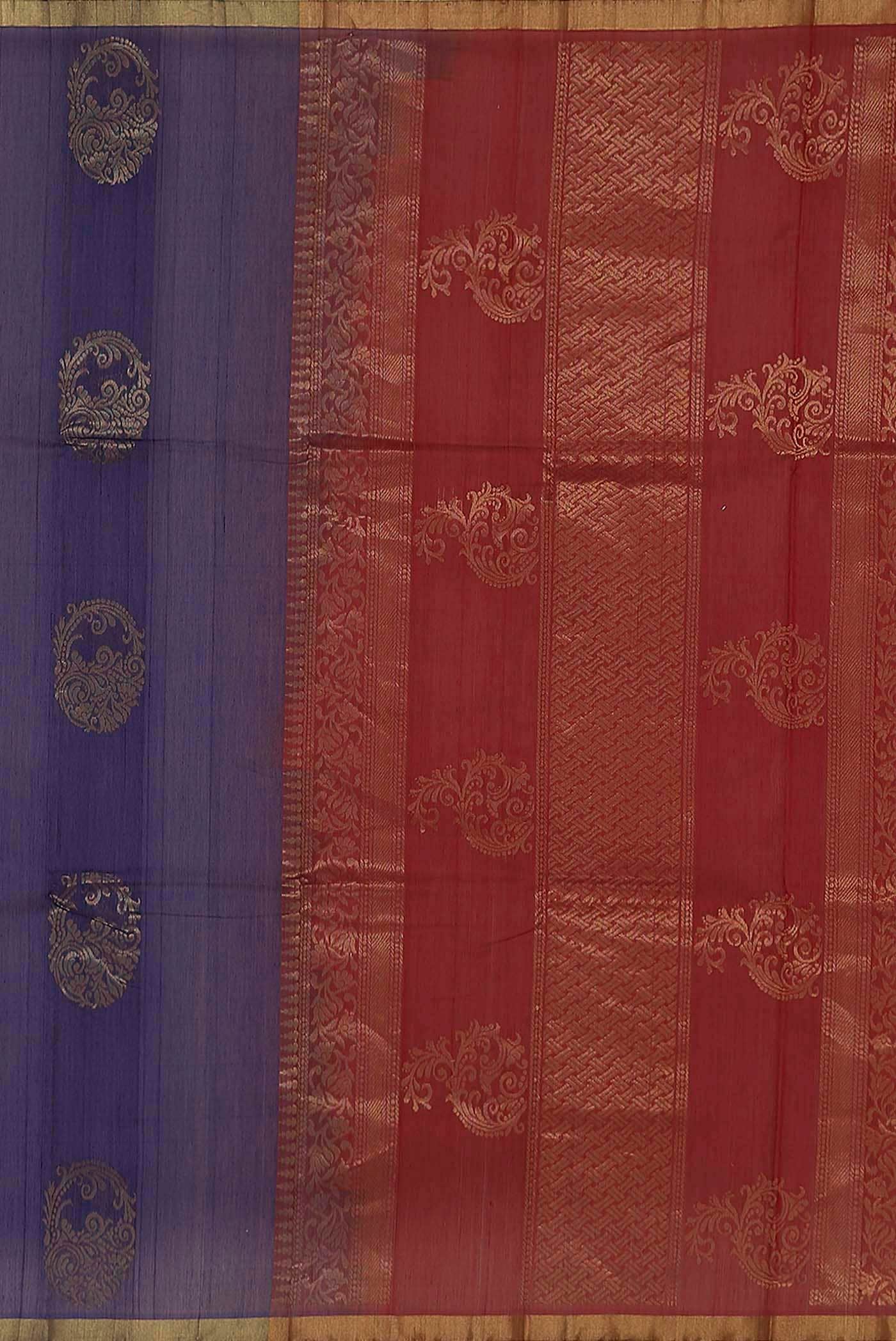 Blue Silk Cotton Saree