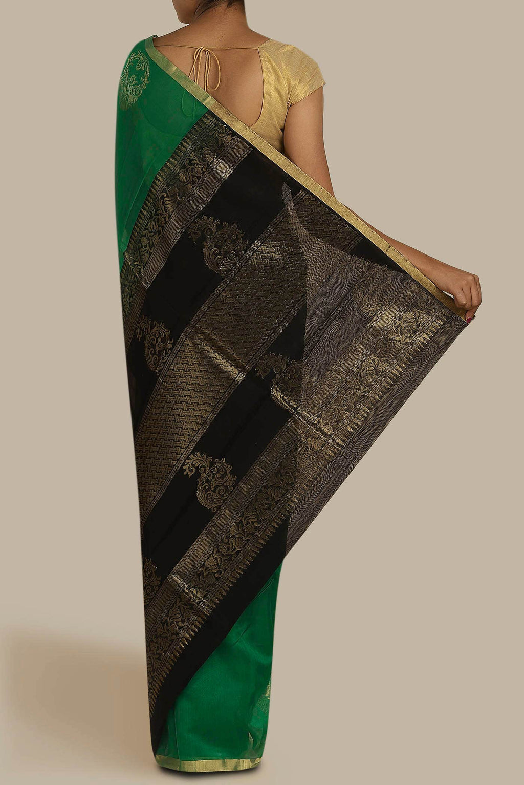 Green Silk Cotton Saree