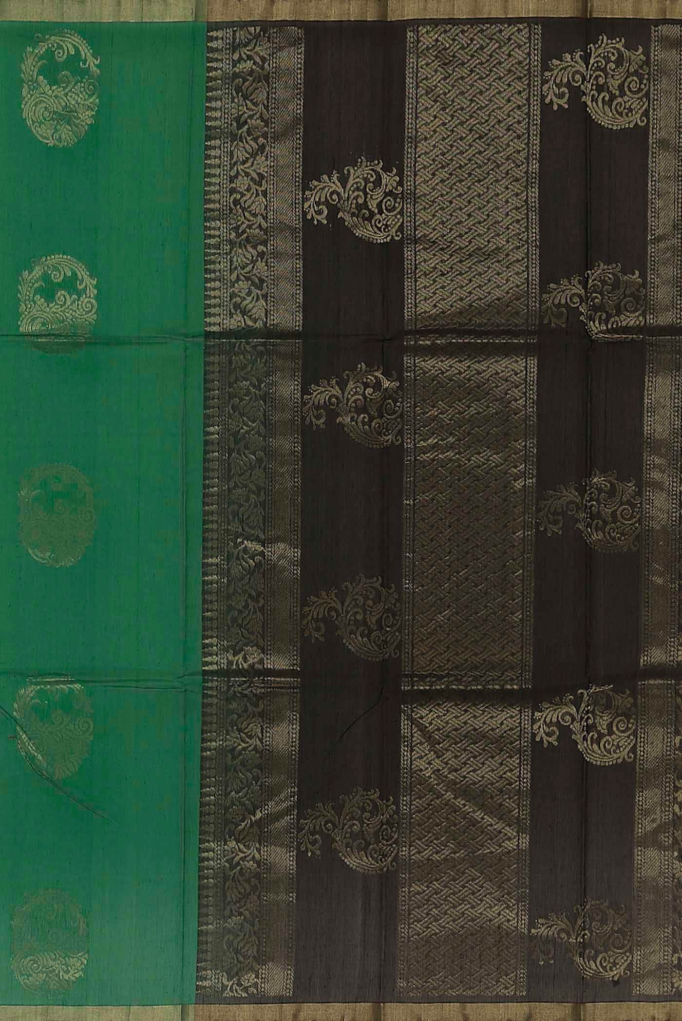 Green Silk Cotton Saree