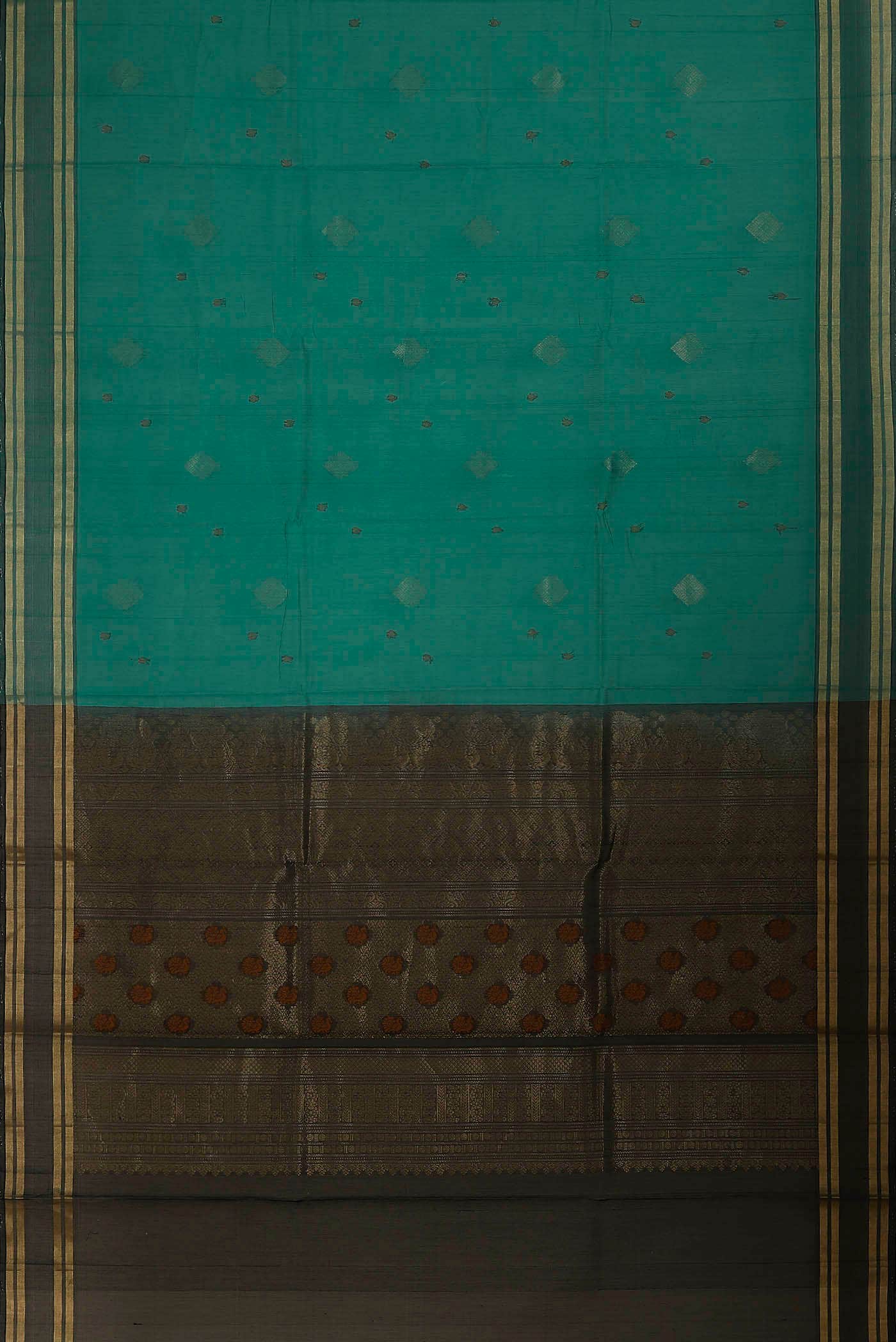 Green Silk Cotton Saree