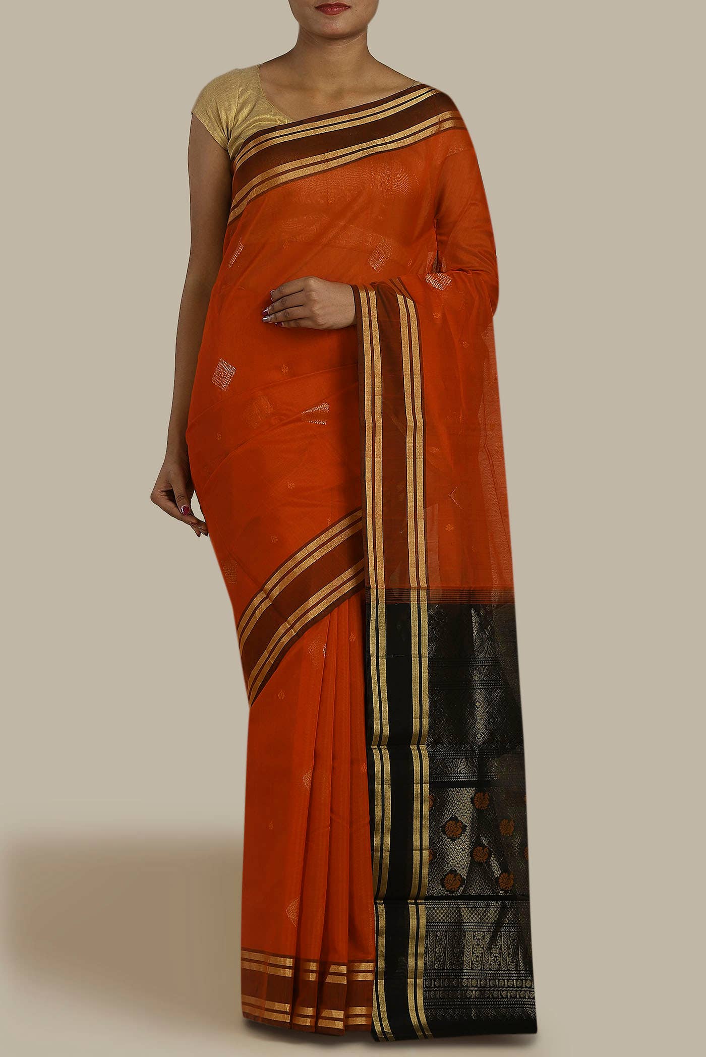 Red Silk Cotton Saree