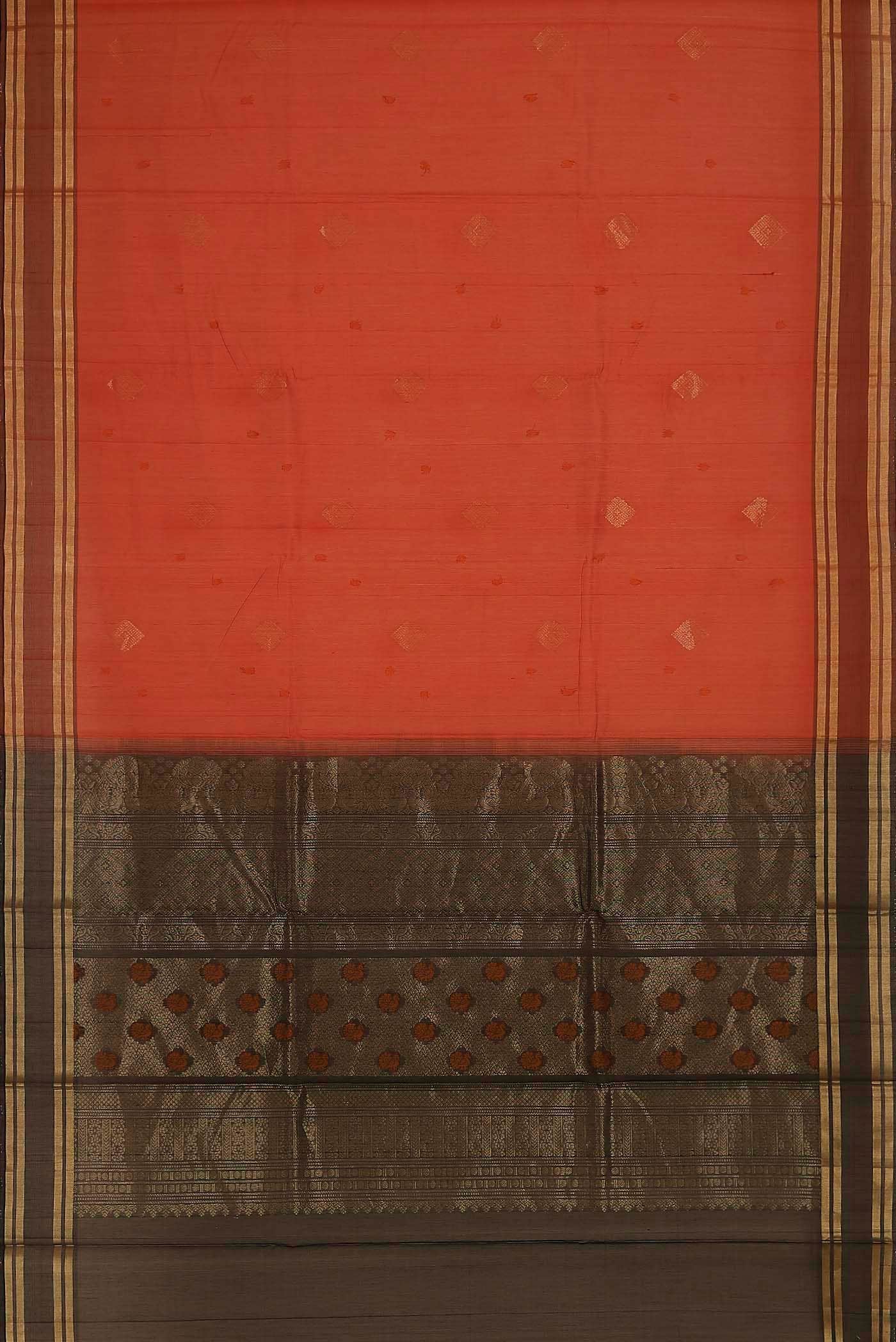 Red Silk Cotton Saree