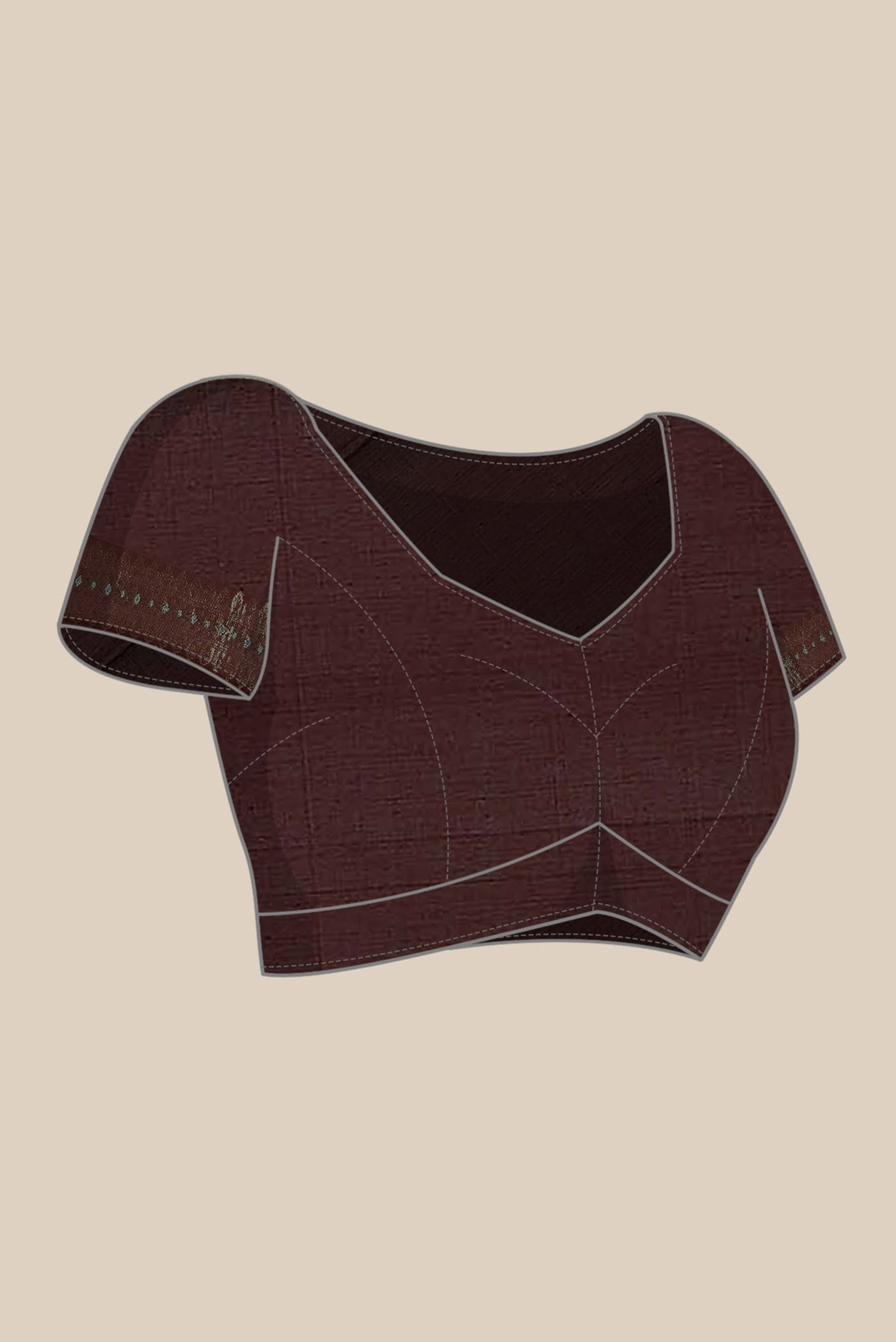 Brown Silk Cotton Saree
