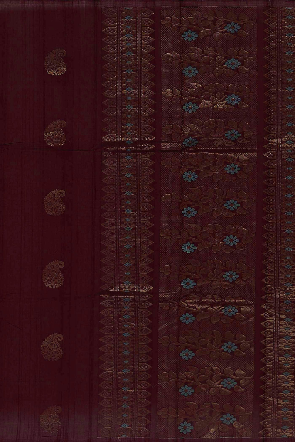 Brown Silk Cotton Saree