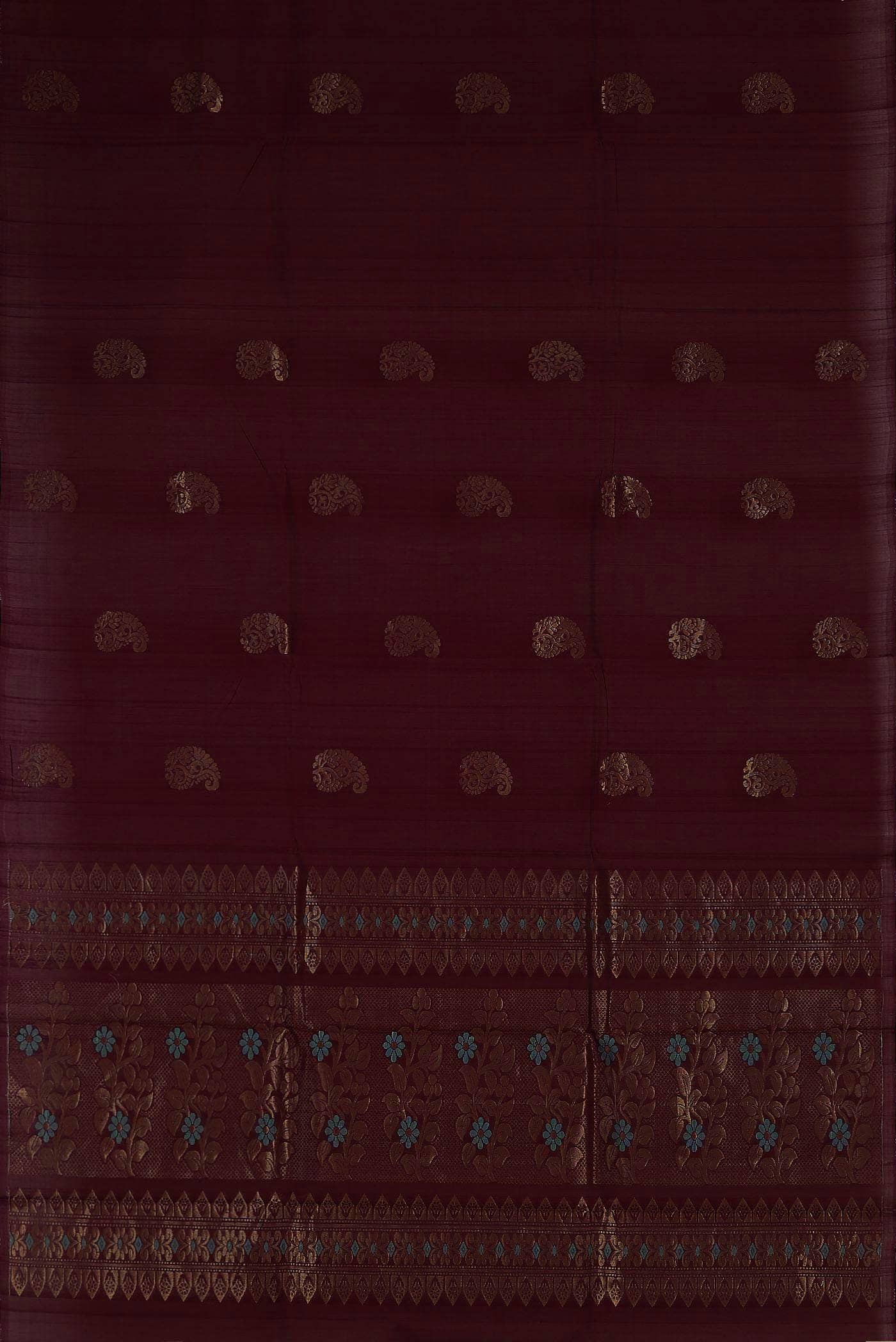 Brown Silk Cotton Saree
