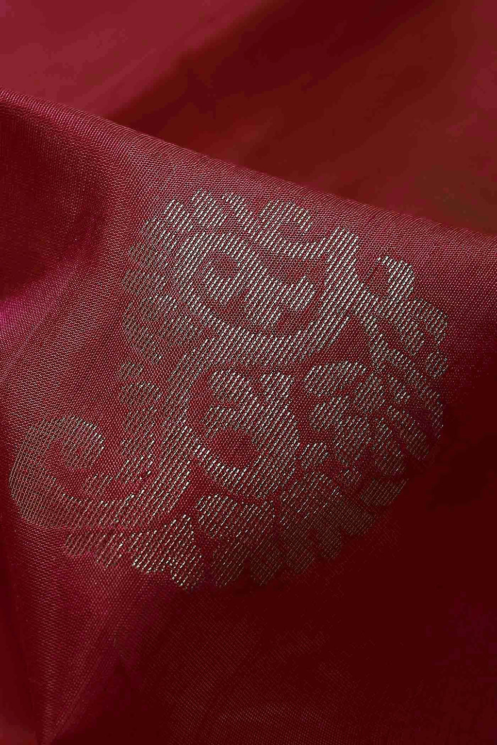 Maroon Silk Cotton Saree