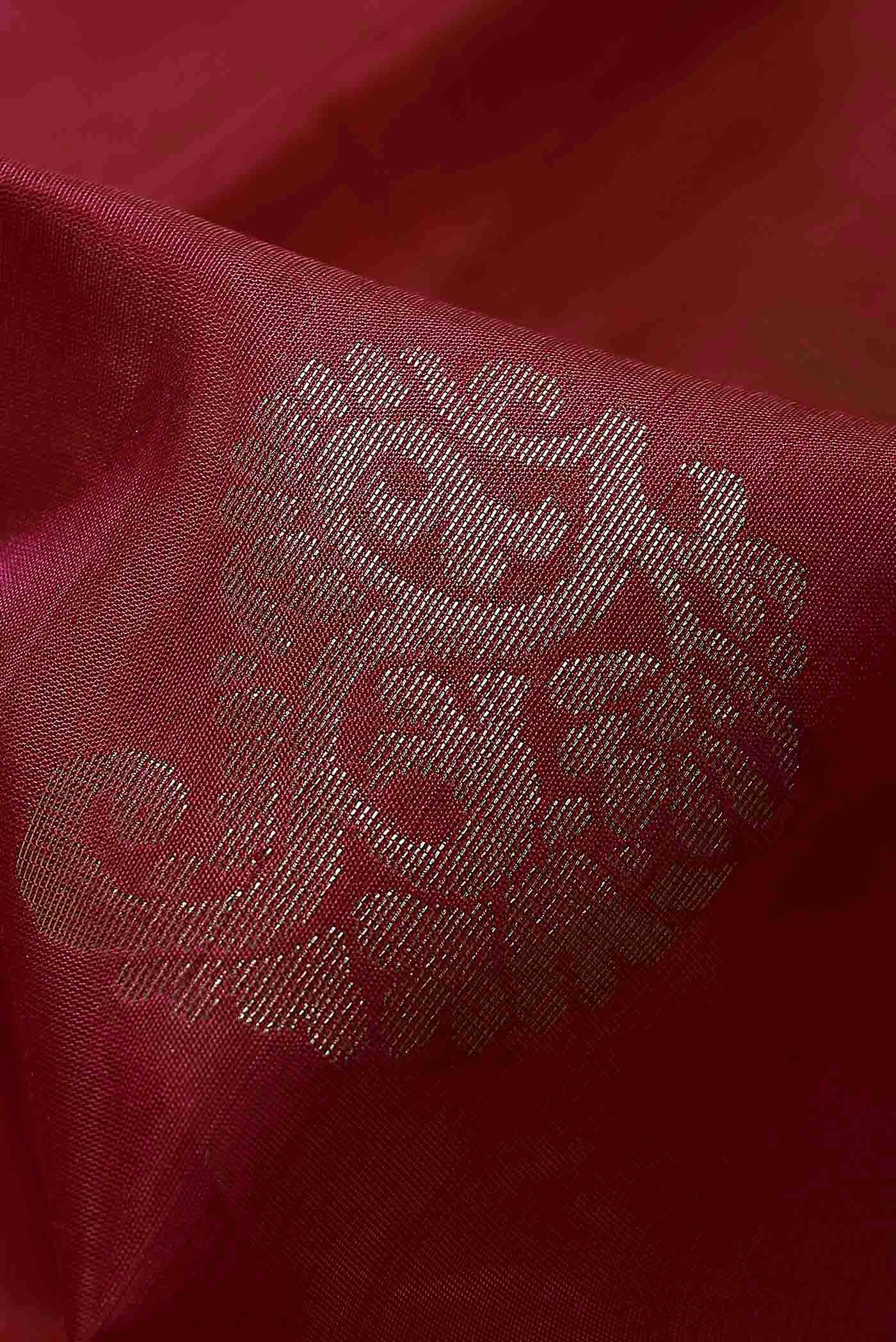 Maroon Silk Cotton Saree