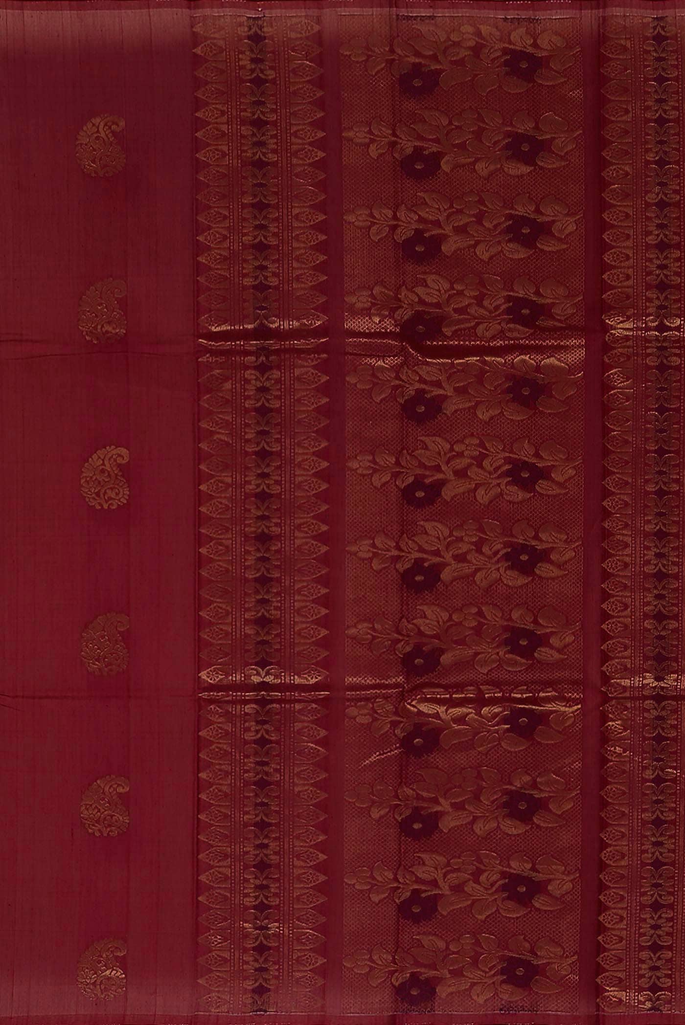 Maroon Silk Cotton Saree