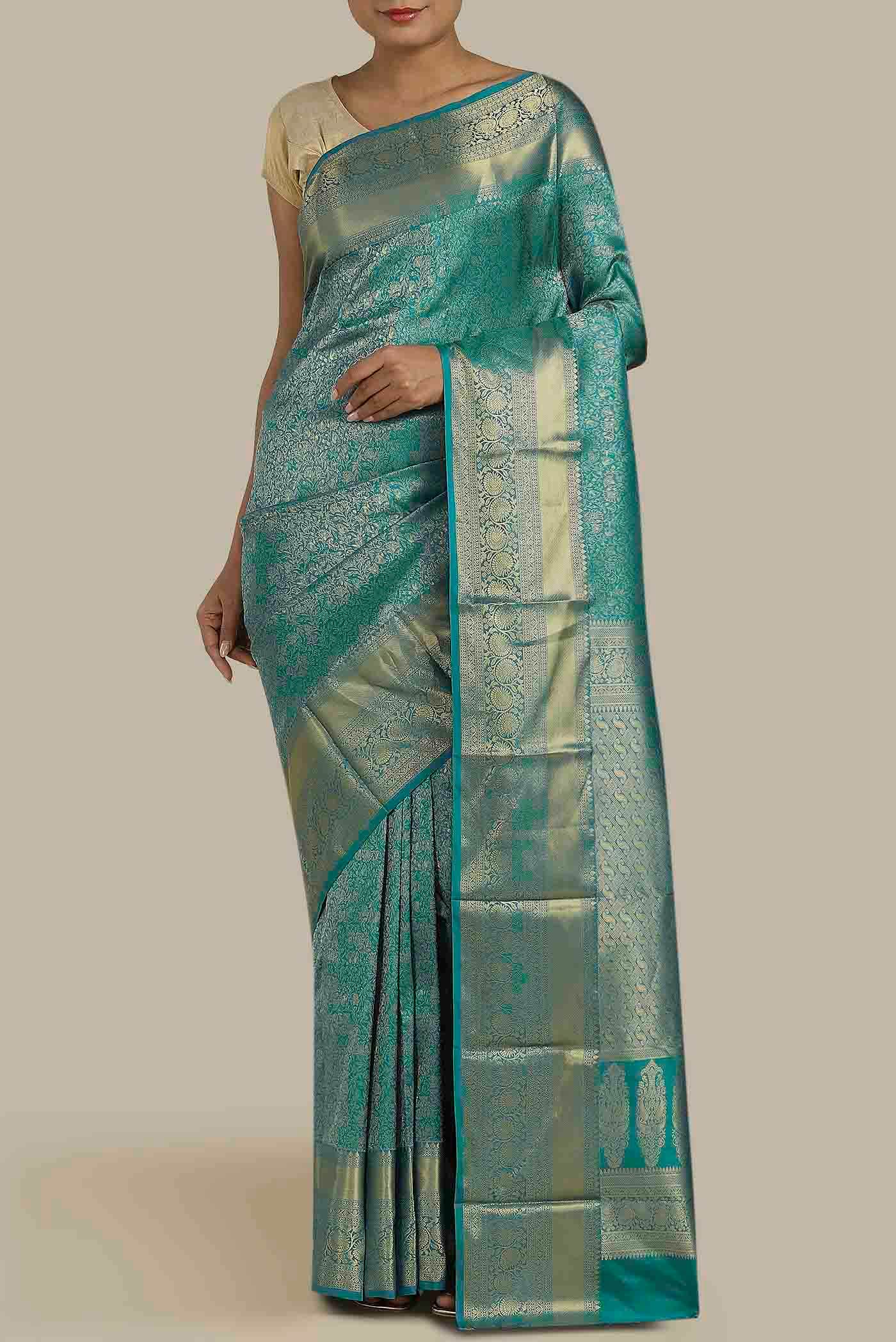 Blue Bangalore Silk Saree