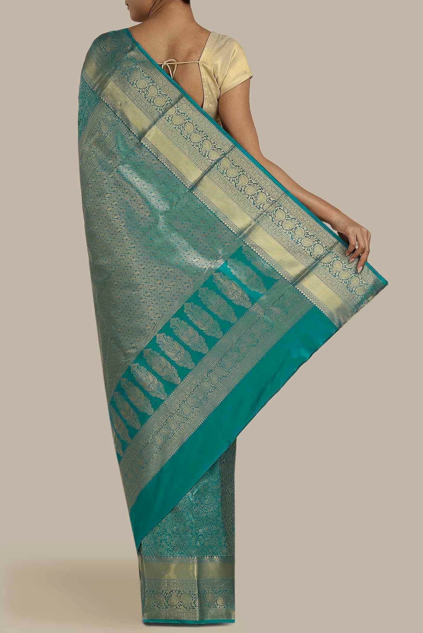 Blue Bangalore Silk Saree