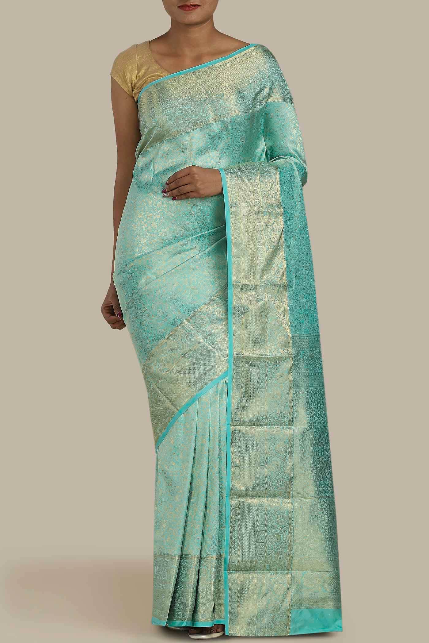 Green Bangalore Silk Saree