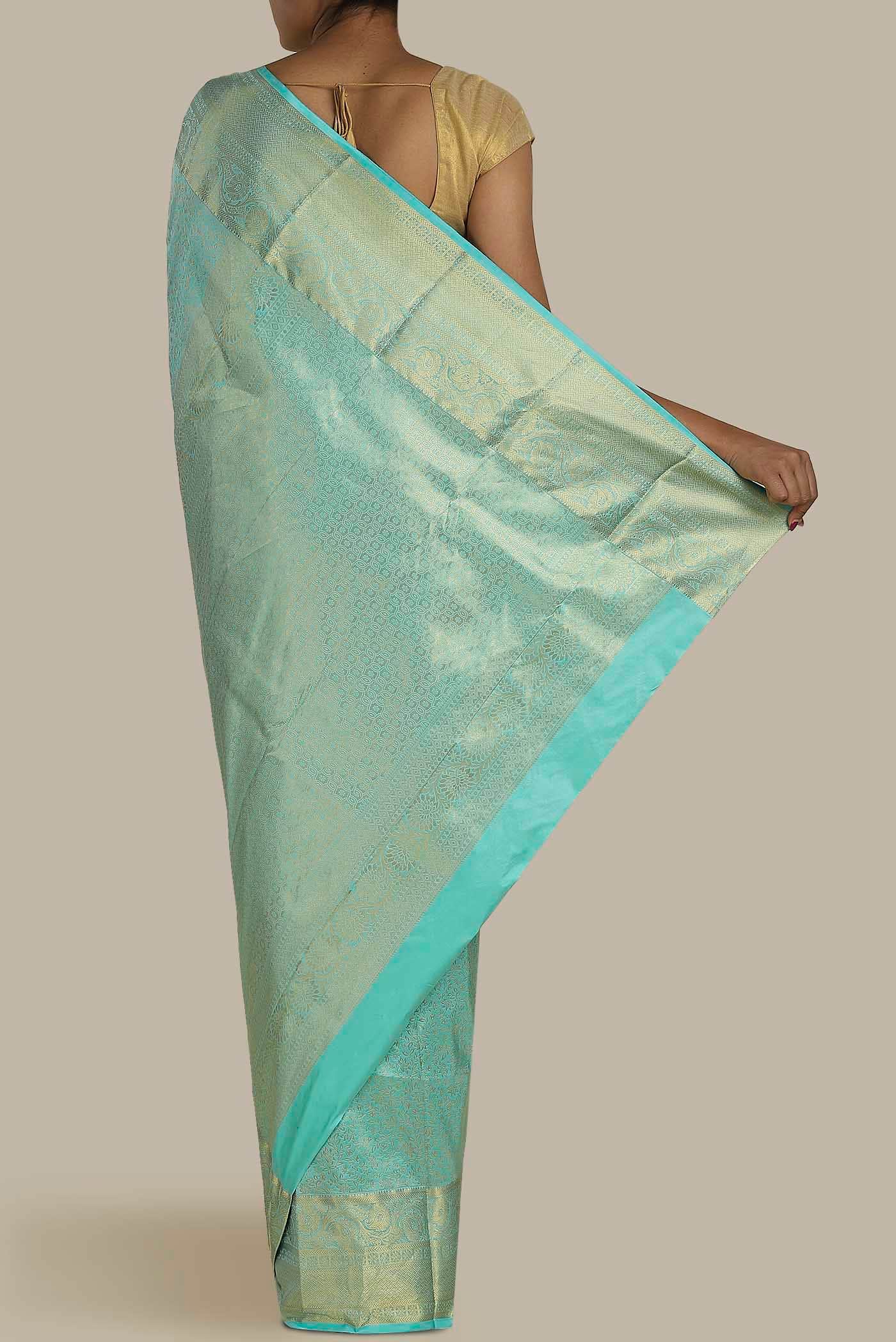 Green Bangalore Silk Saree