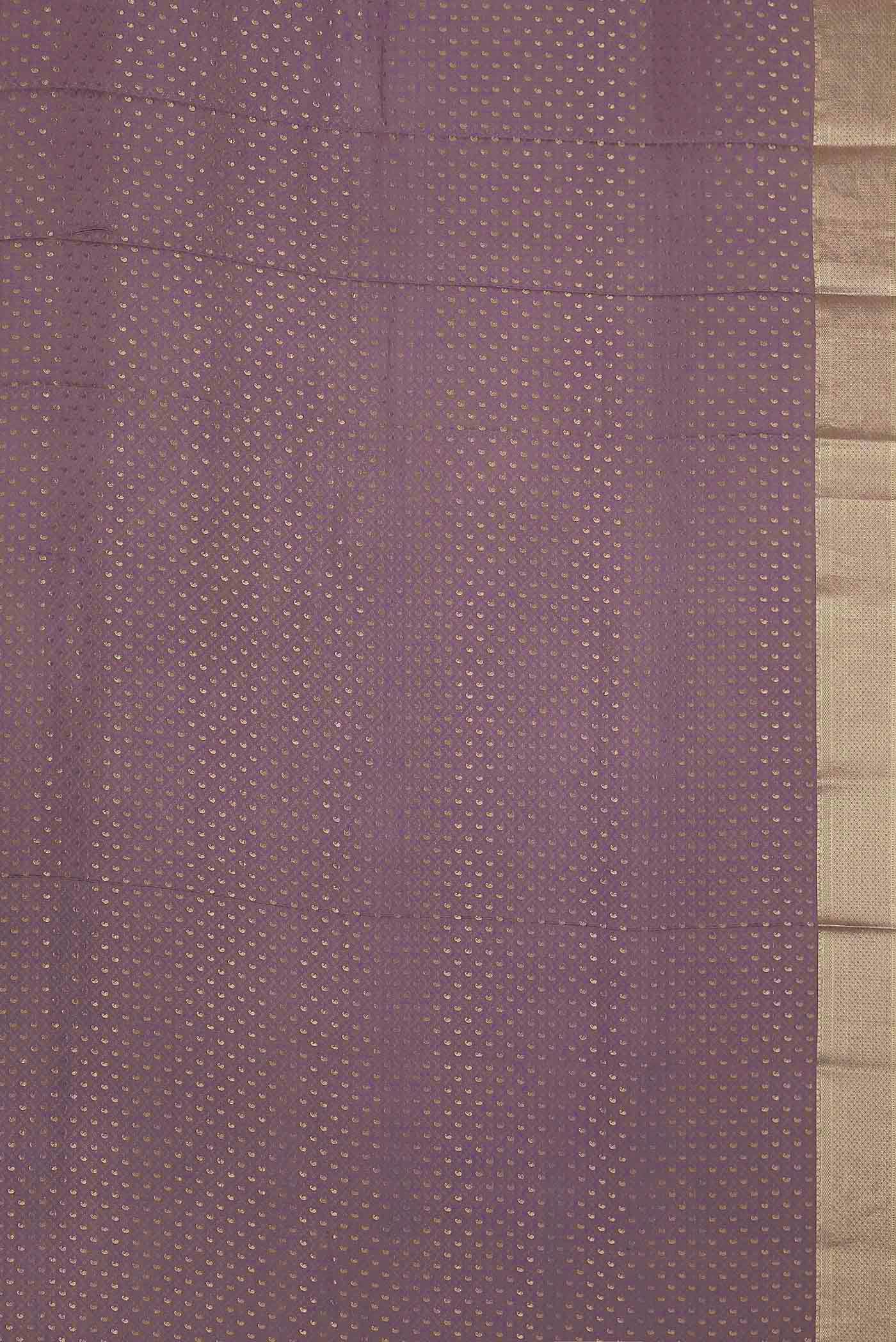 Lavender Mysore Crepe Saree
