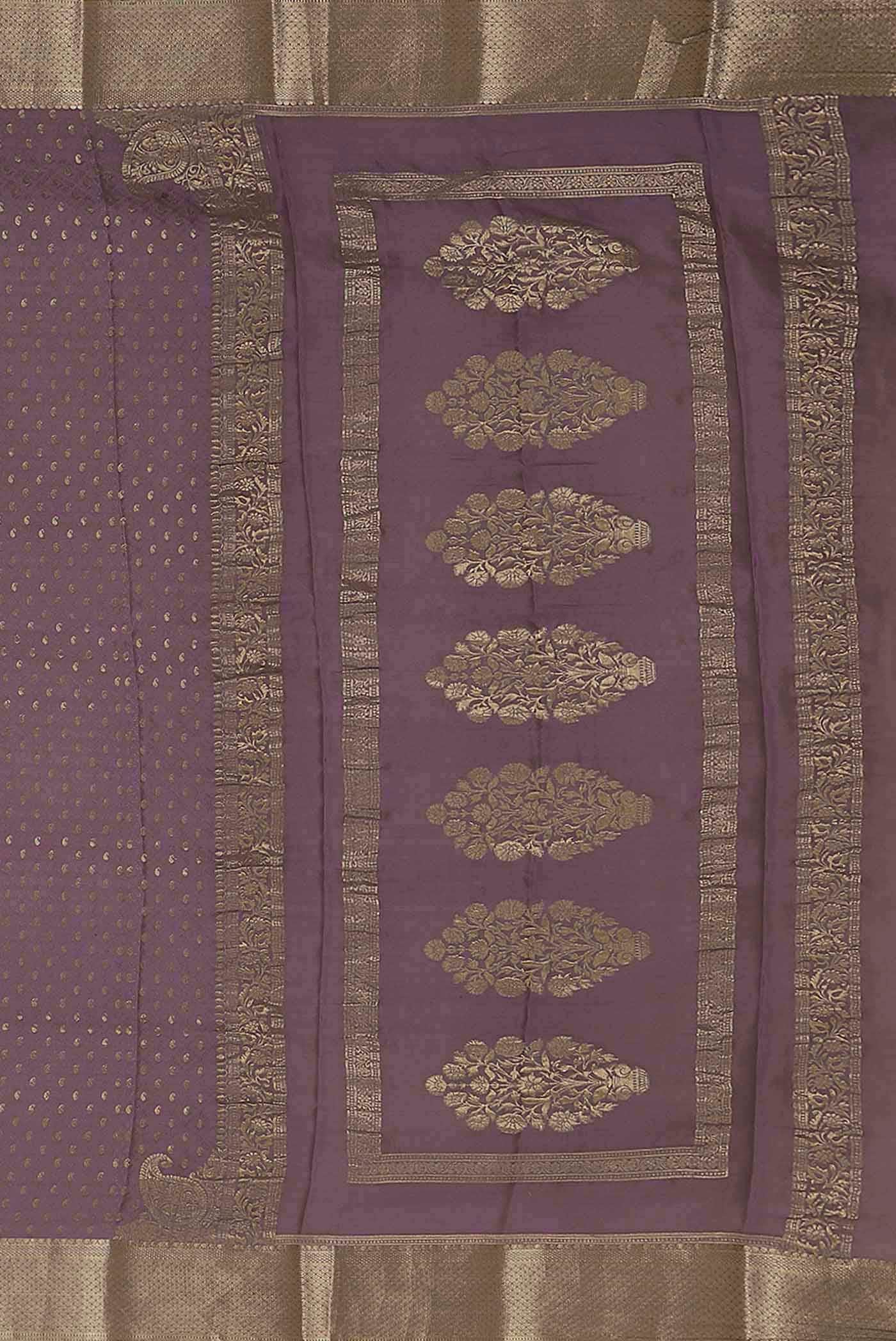 Lavender Mysore Crepe Saree