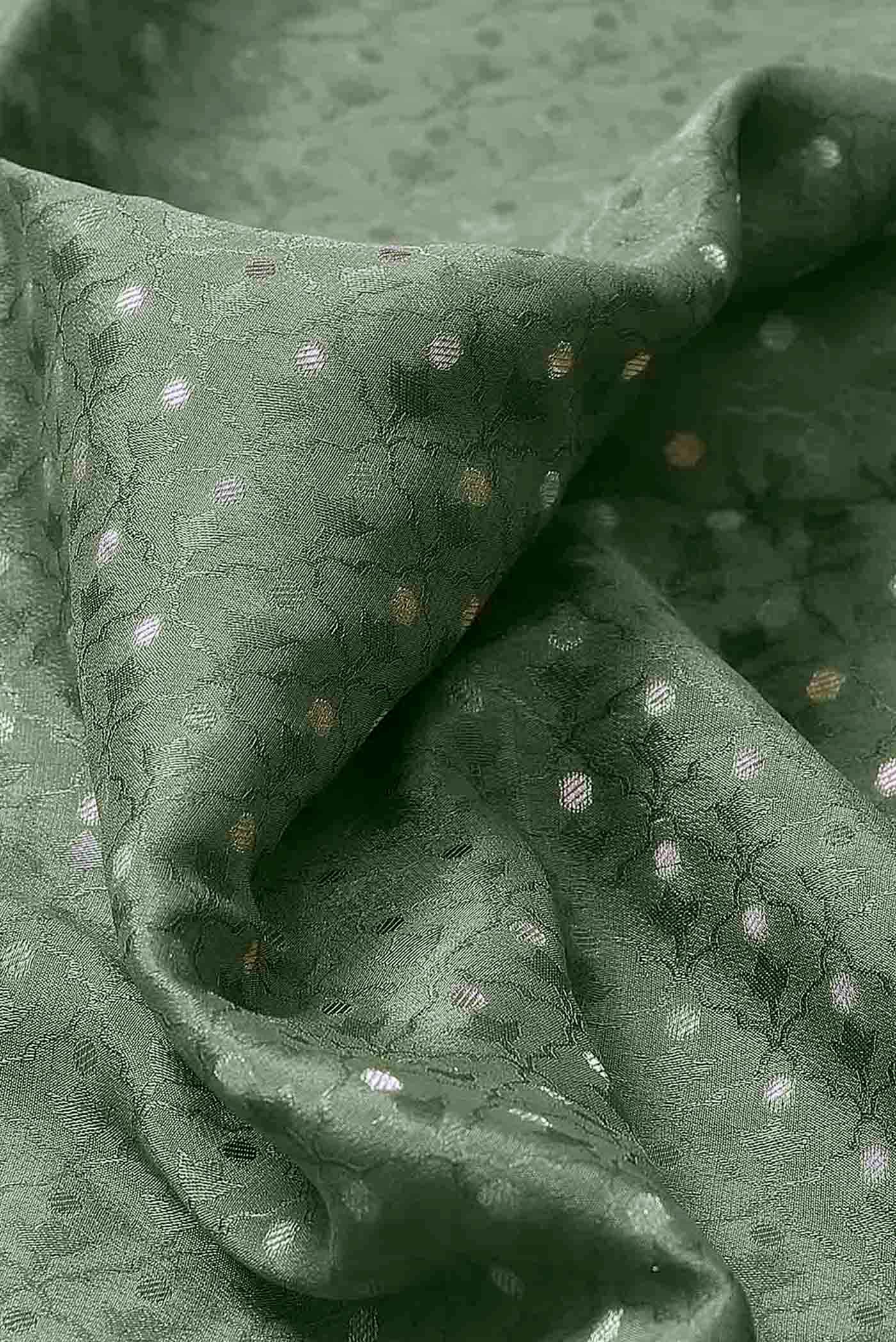 Green Mysore Crepe Saree