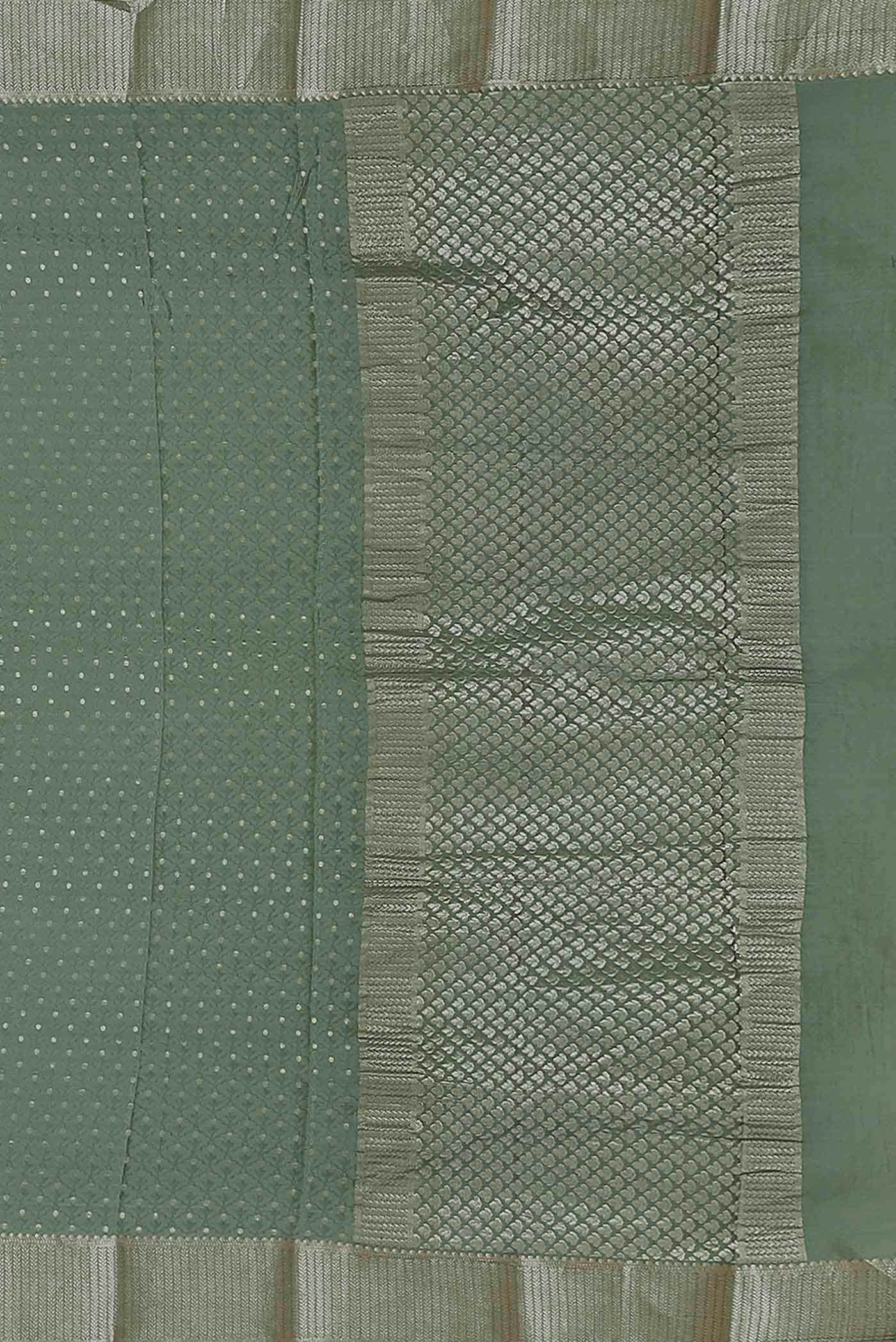 Green Mysore Crepe Saree