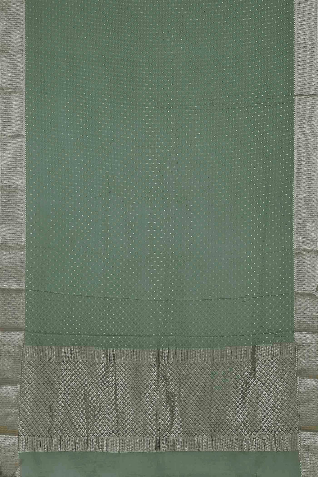 Green Mysore Crepe Saree