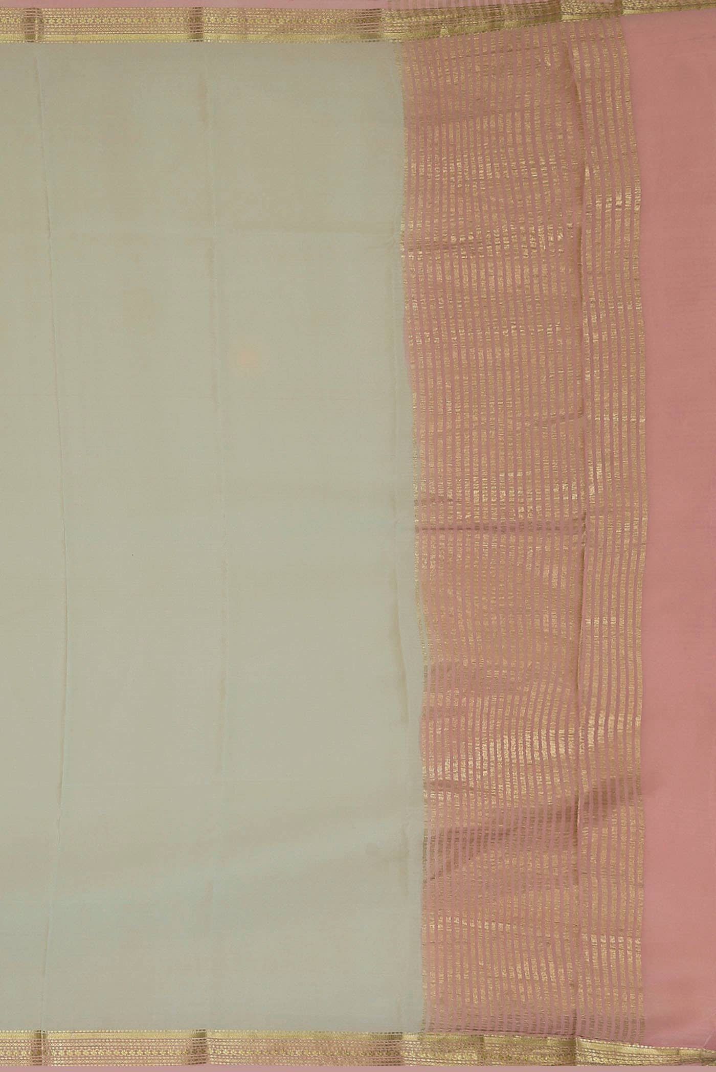 Beige Mysore Crepe Saree