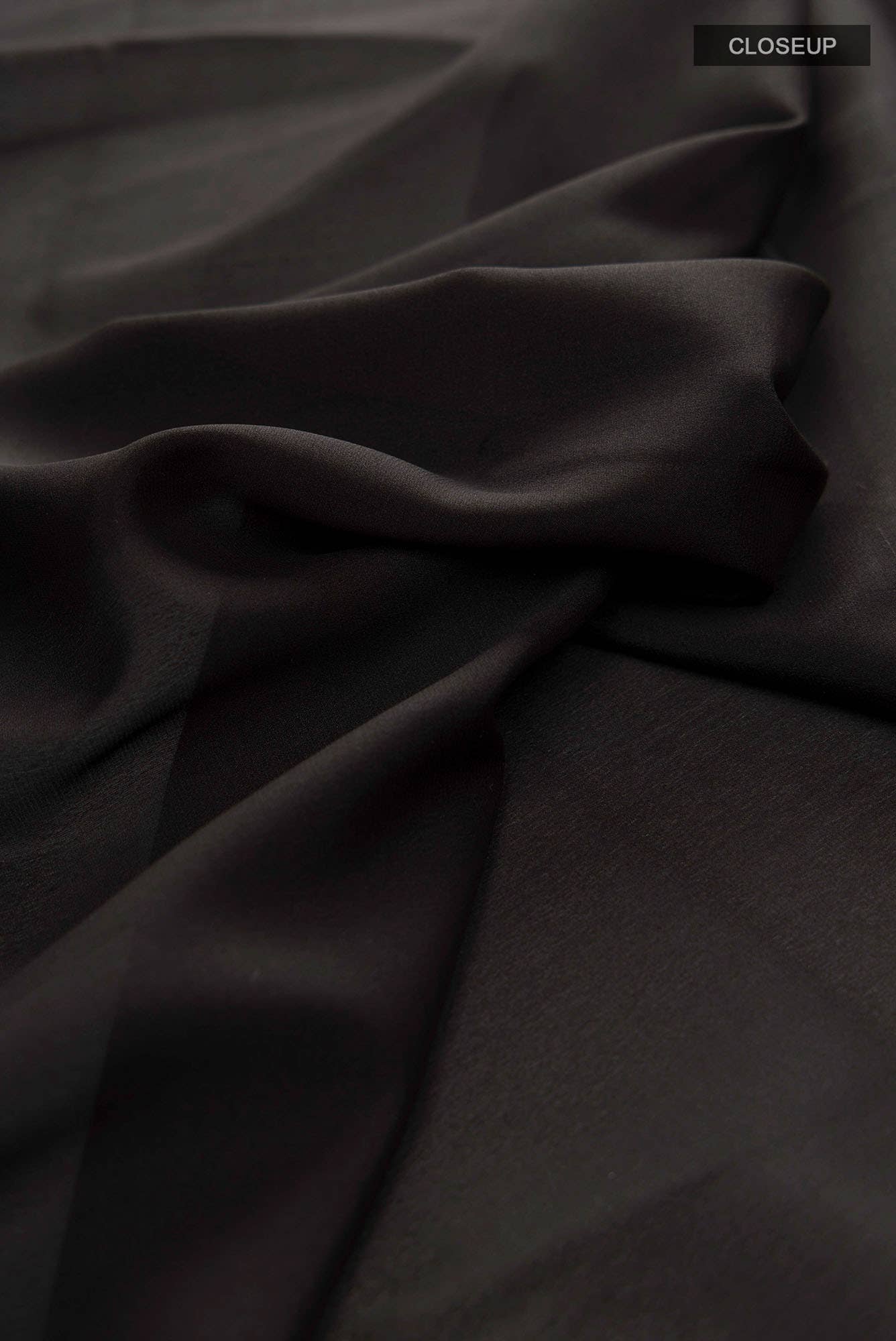Black Mysore Crepe Saree