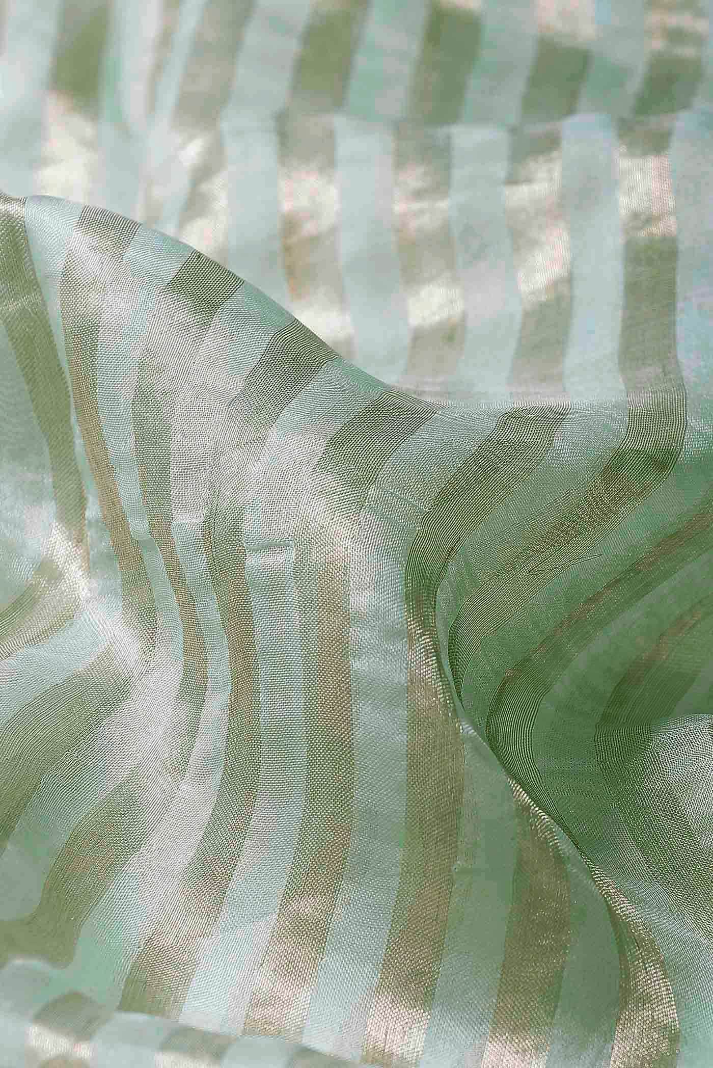 Light Green Organza Silk Saree