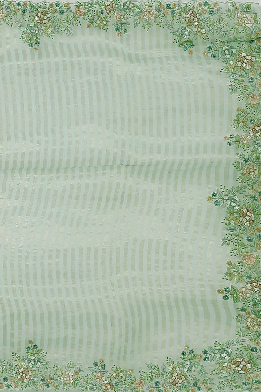 Light Green Organza Silk Saree