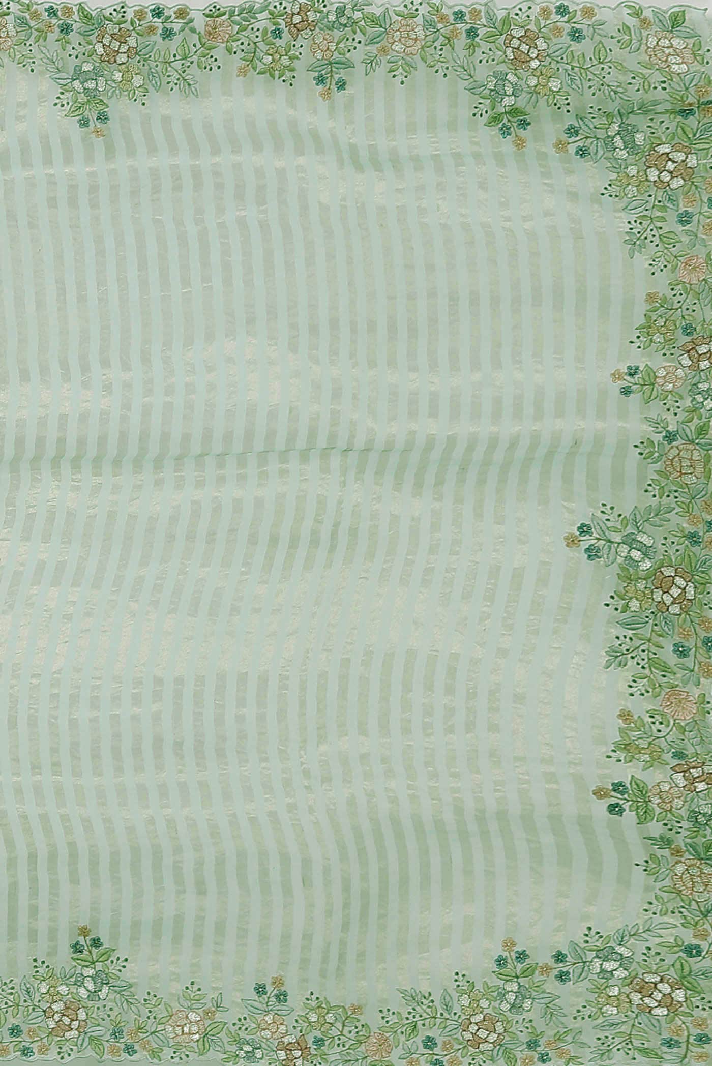 Light Green Organza Silk Saree