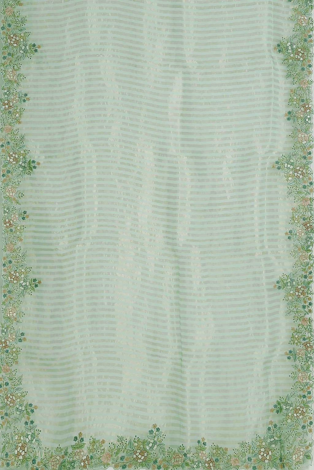 Light Green Organza Silk Saree